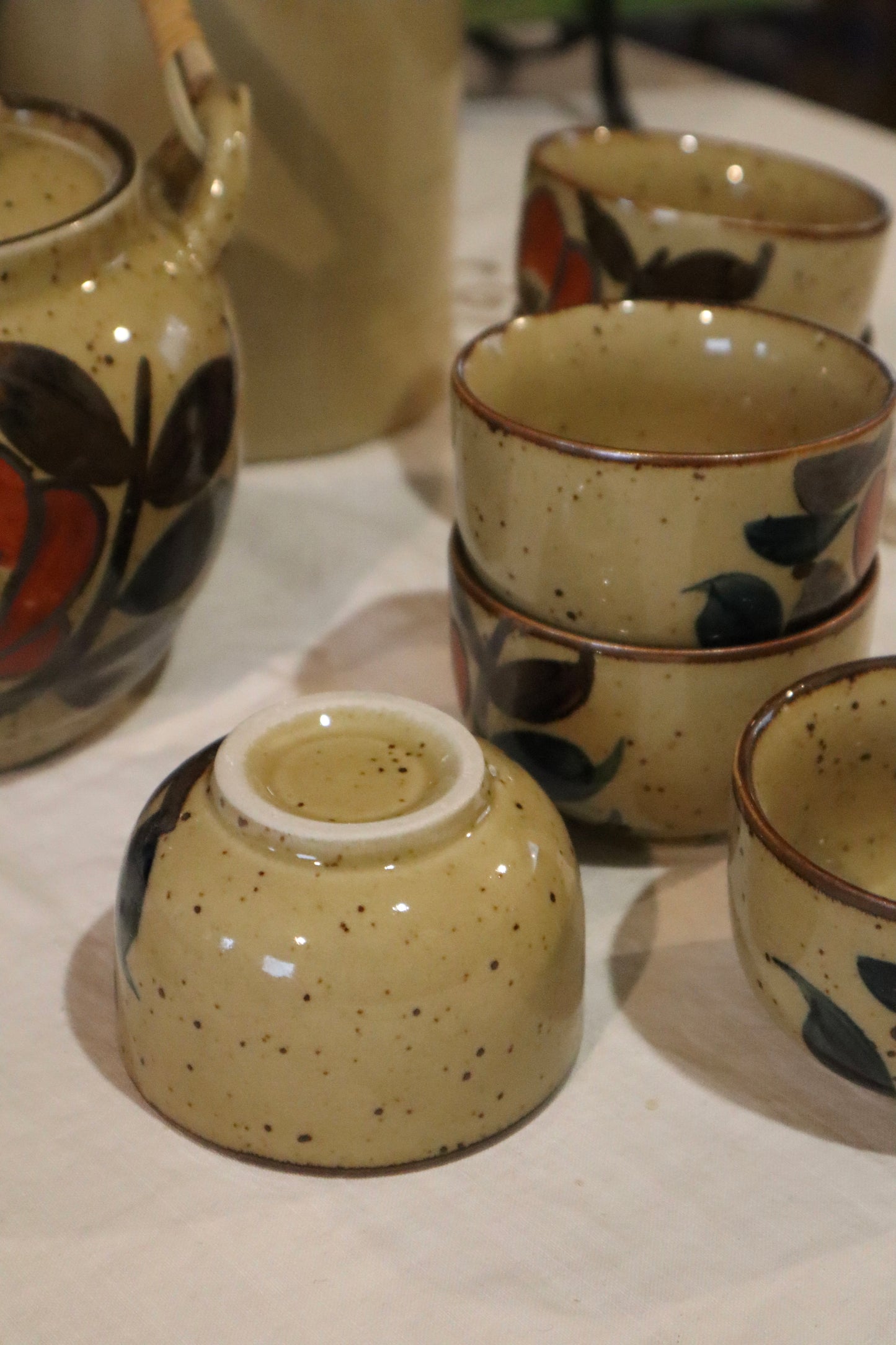 Set de ceai/cafea ceramică pictat manual