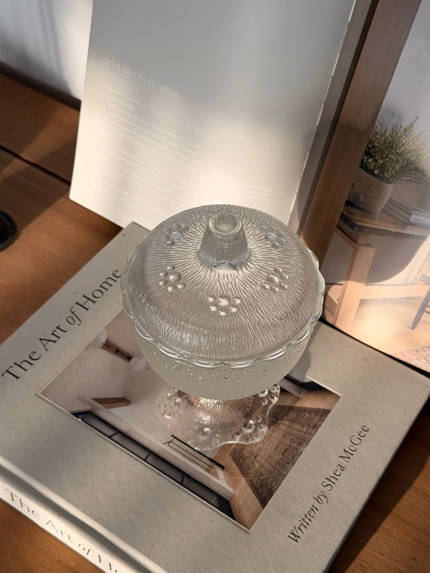 Bol vintage cu capac și picior Masserini Barocco, made in Italy 1970