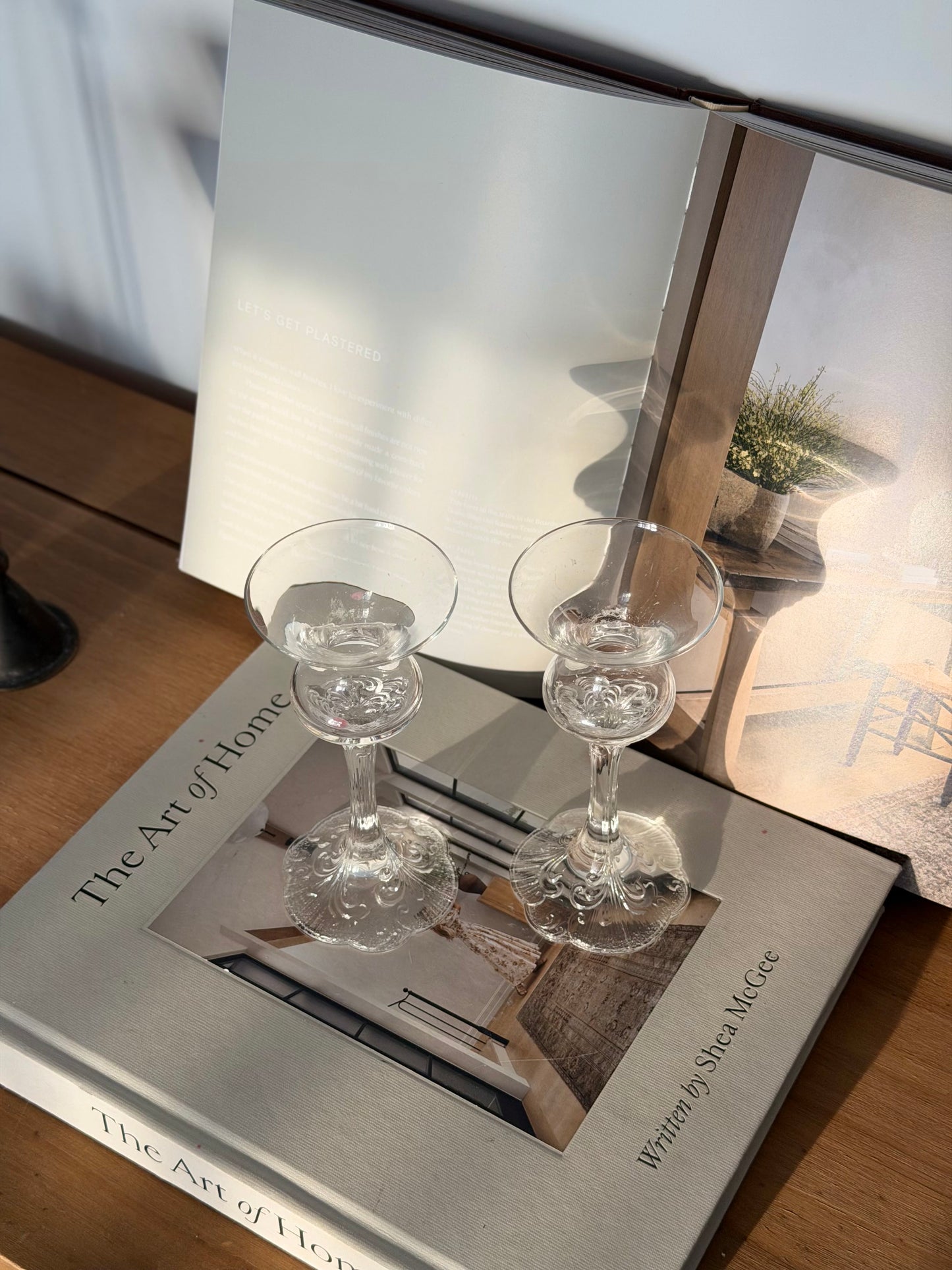 Set de 2 suporturi pentru lumânǎri din cristal Rosenthal Monbijou Classic Rose