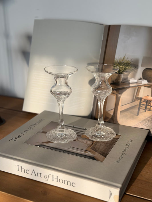 Set de 2 suporturi pentru lumânǎri din cristal Rosenthal Monbijou Classic Rose