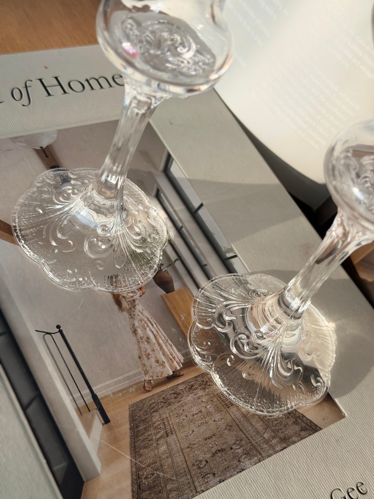 Set de 2 suporturi pentru lumânǎri din cristal Rosenthal Monbijou Classic Rose