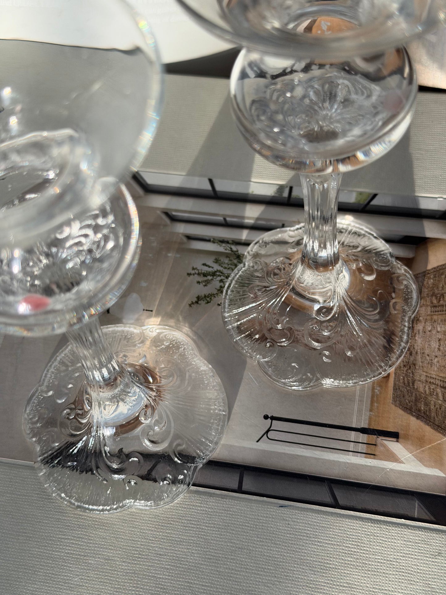 Set de 2 suporturi pentru lumânǎri din cristal Rosenthal Monbijou Classic Rose