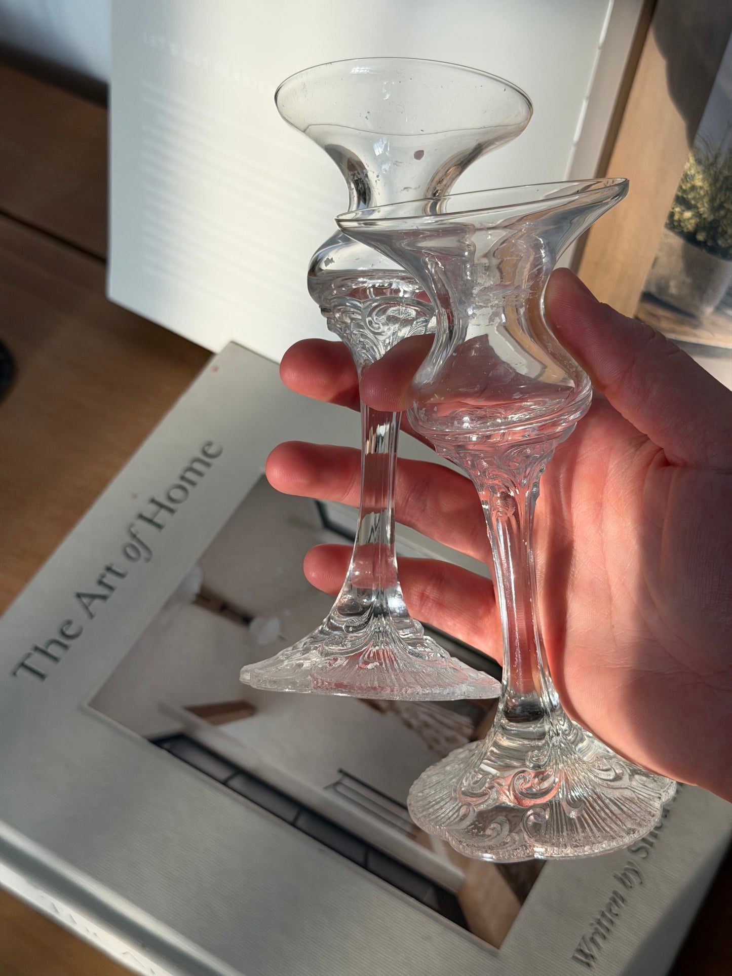 Set de 2 suporturi pentru lumânǎri din cristal Rosenthal Monbijou Classic Rose