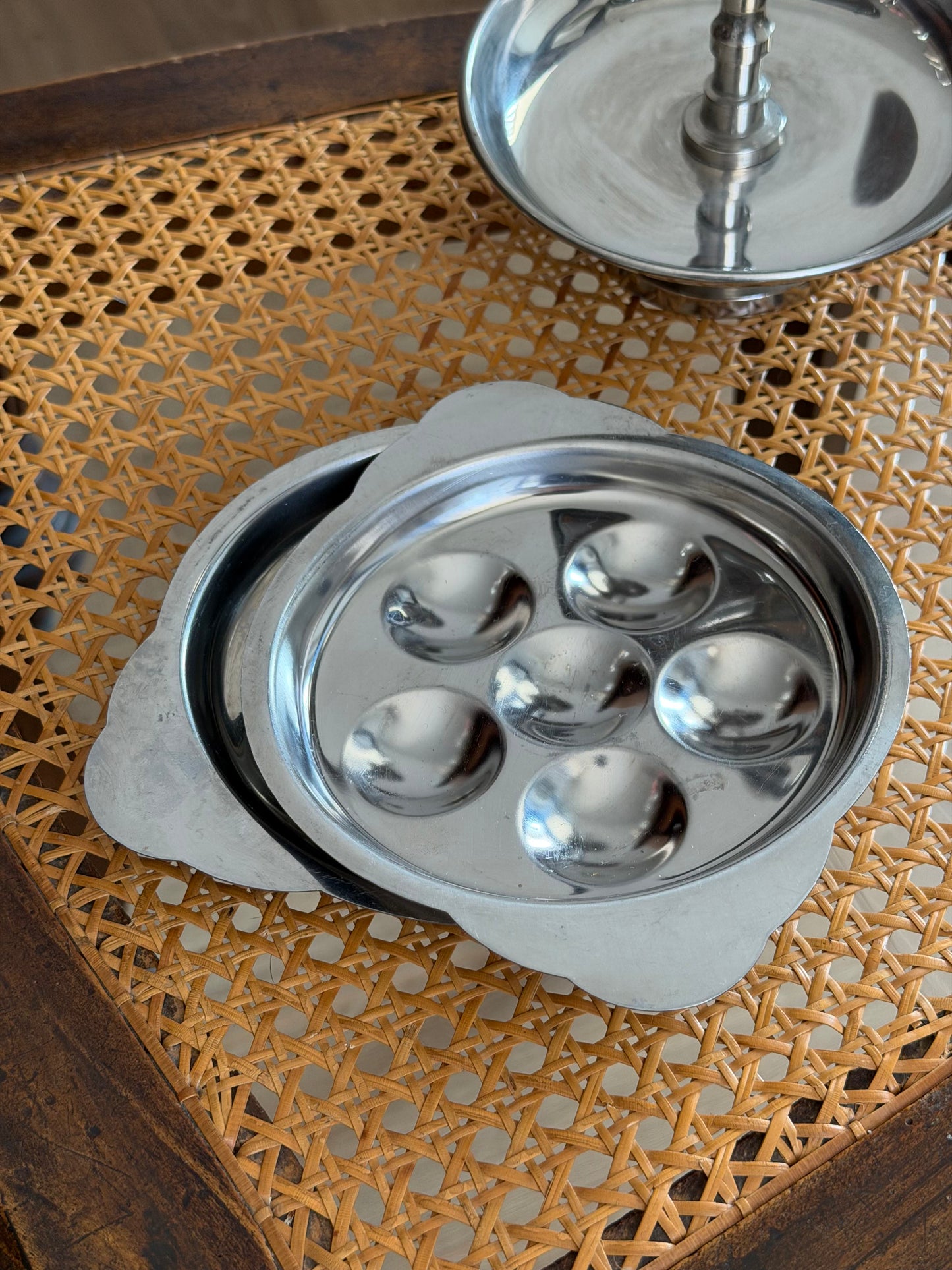 Set de 2 farfurii pentru servire din inox, made in Japan