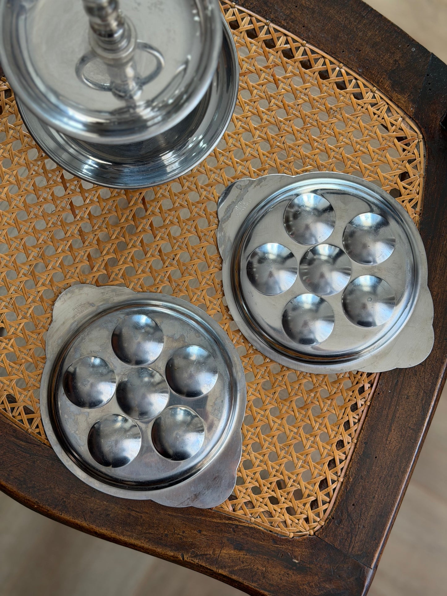 Set de 2 farfurii pentru servire din inox, made in Japan