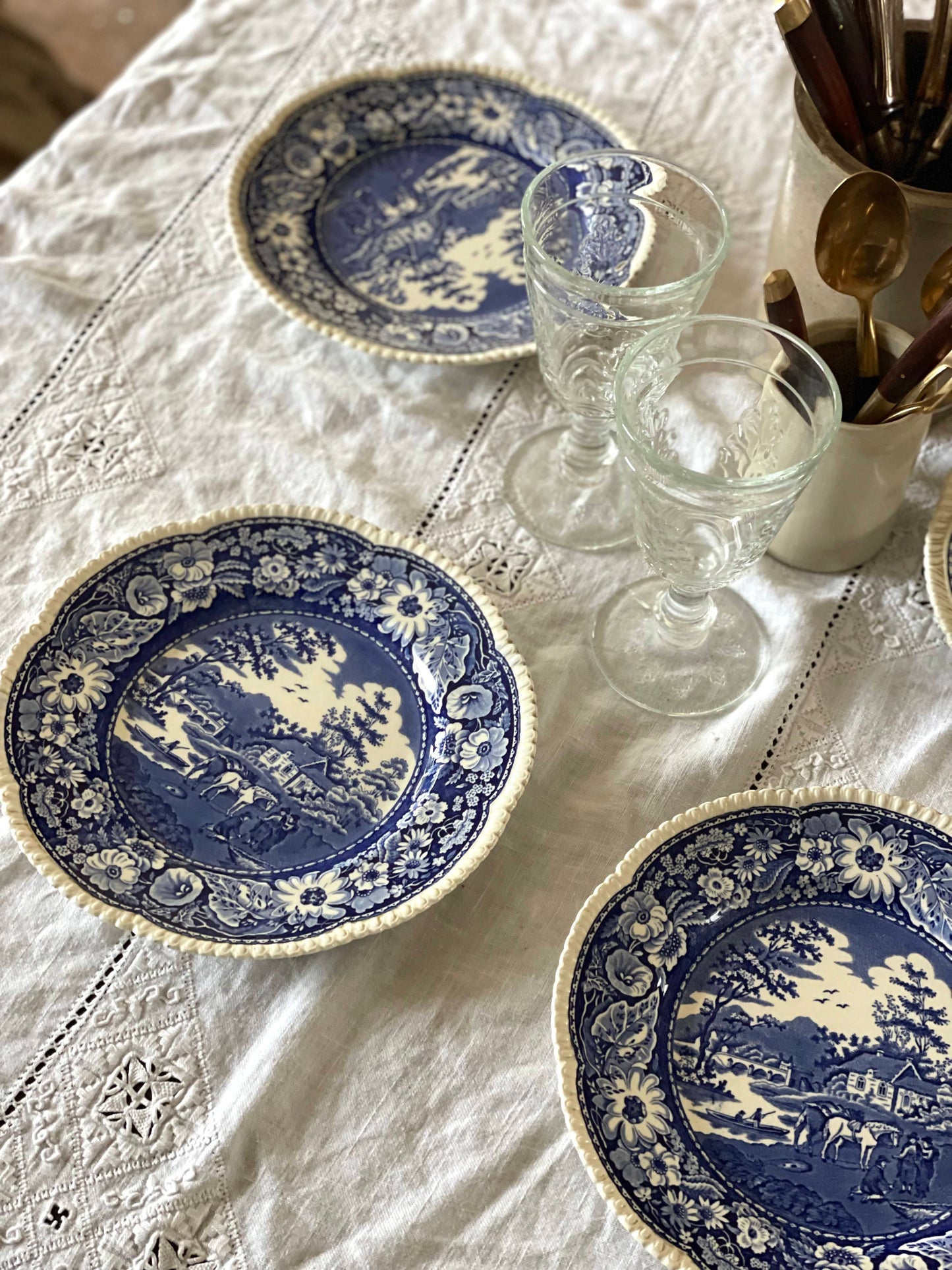 Farfurii medii ceramică Royal Cauldron Blue Native