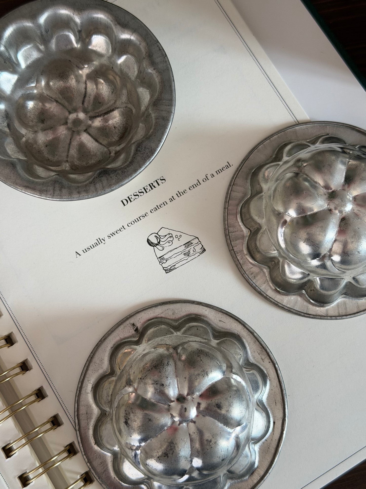 Set de 3 forme vintage pentru prăjituri