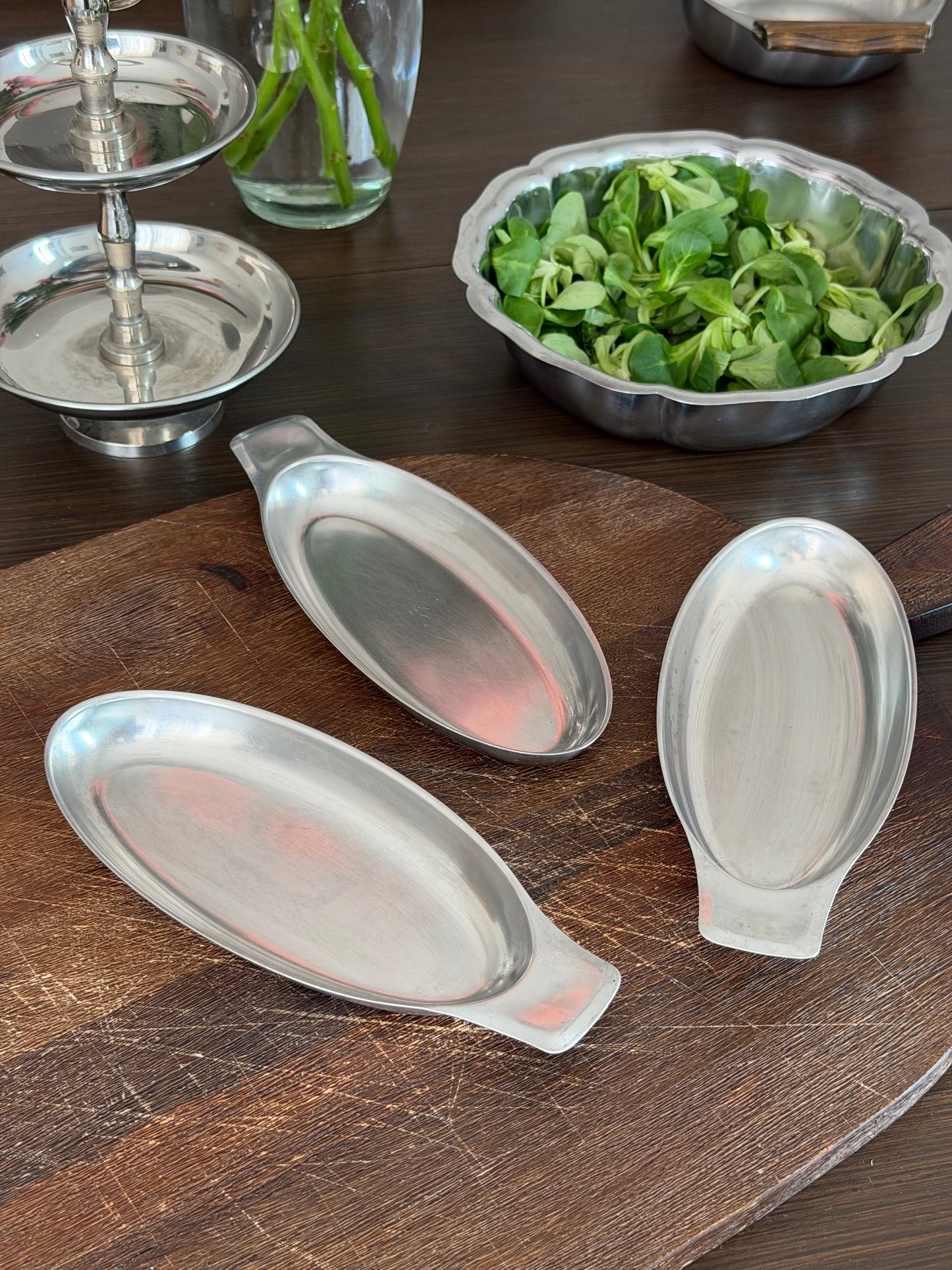 Set 3 recipiente pentru servire din inox 18/10