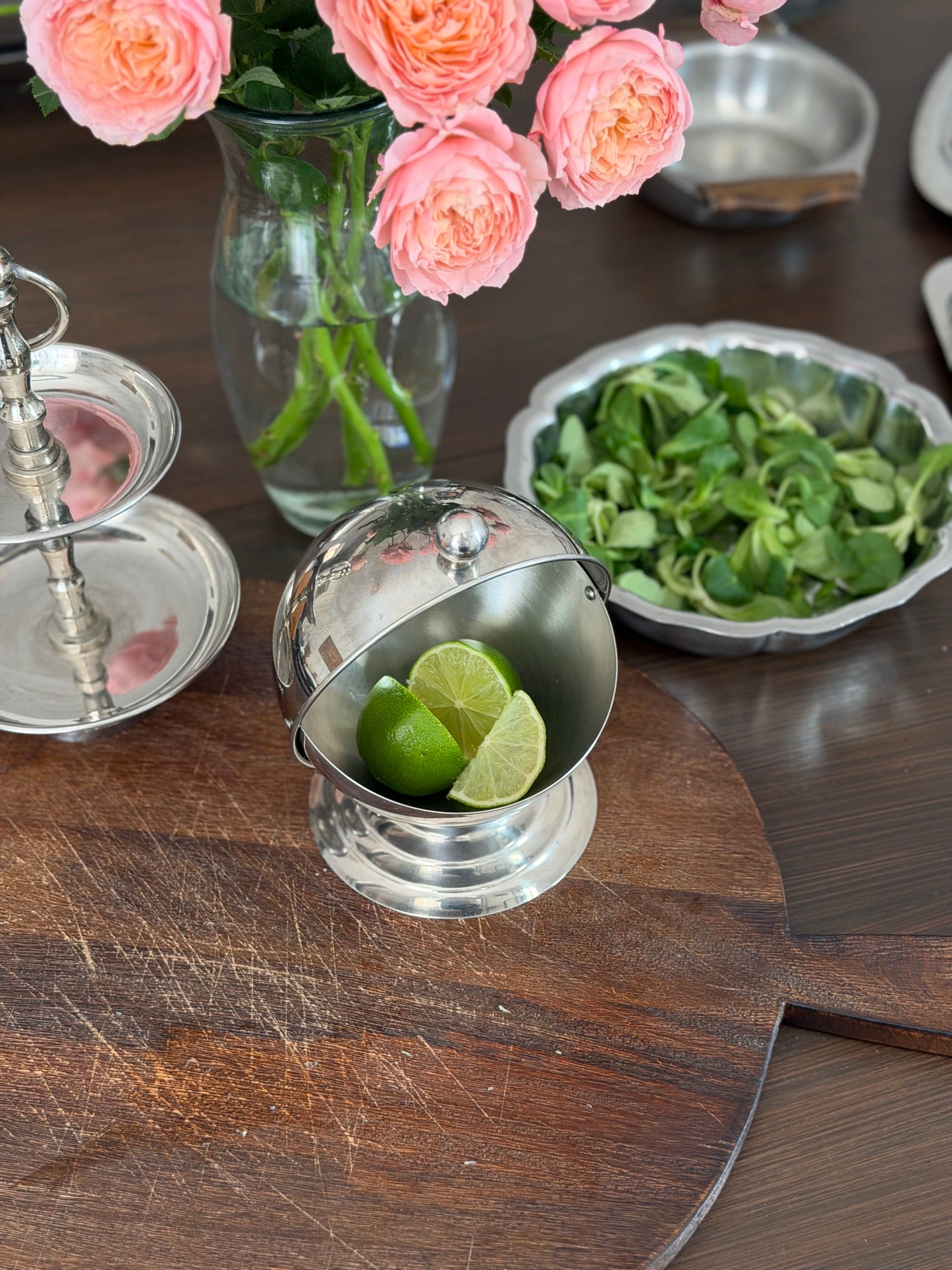 Recipient de bucǎtǎrie vintage din inox