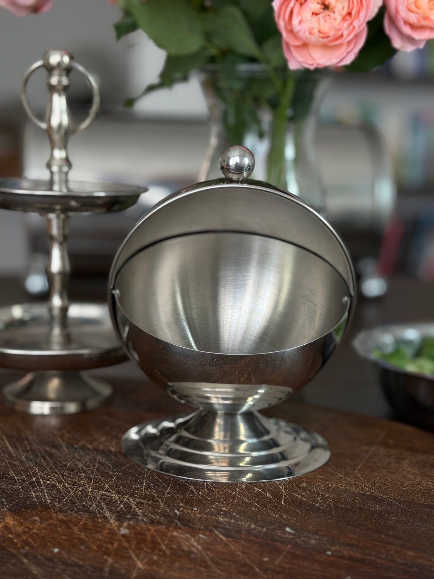 Recipient de bucǎtǎrie vintage din inox