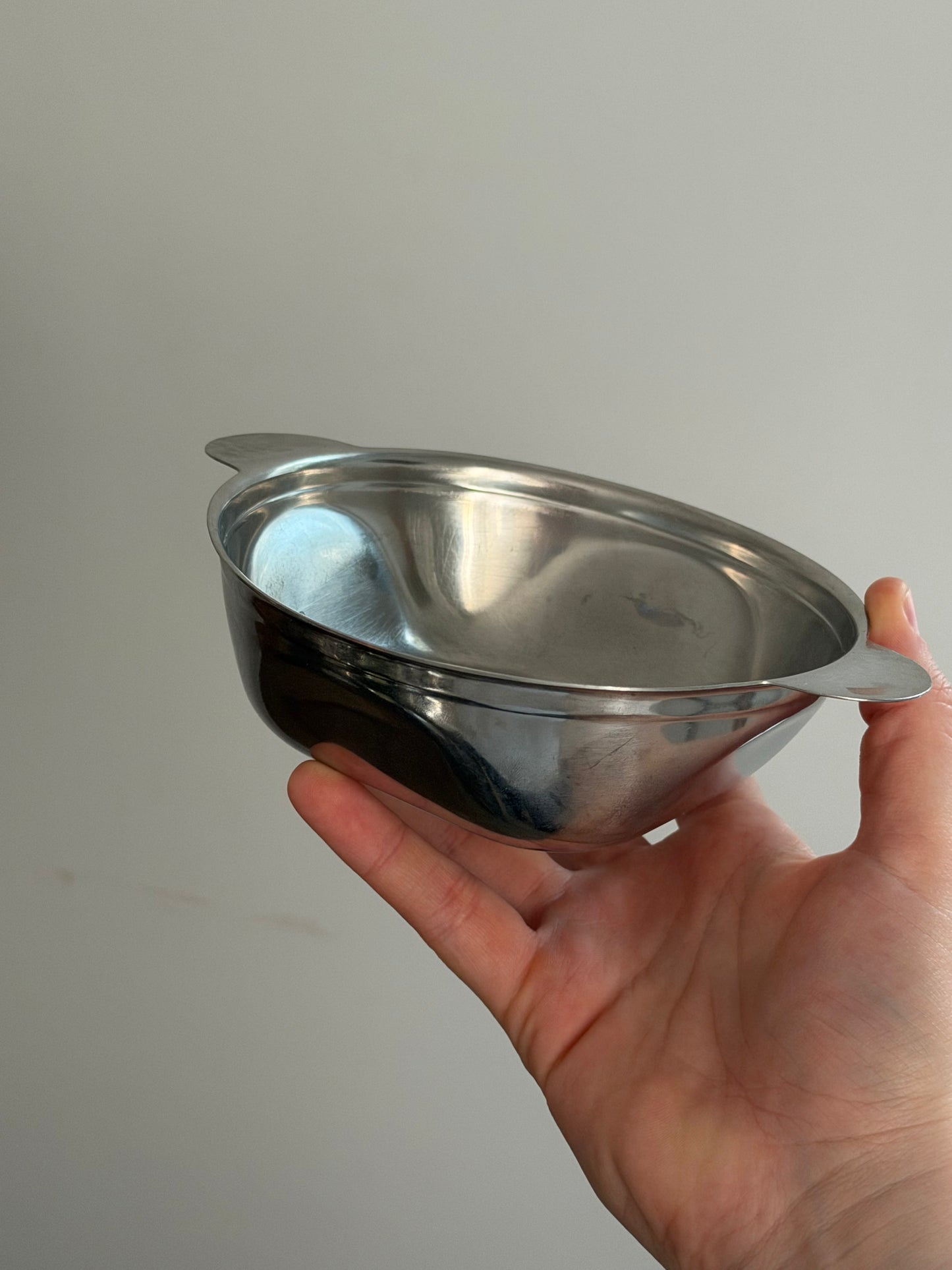 Set de 3 boluri de servire vintage din inox