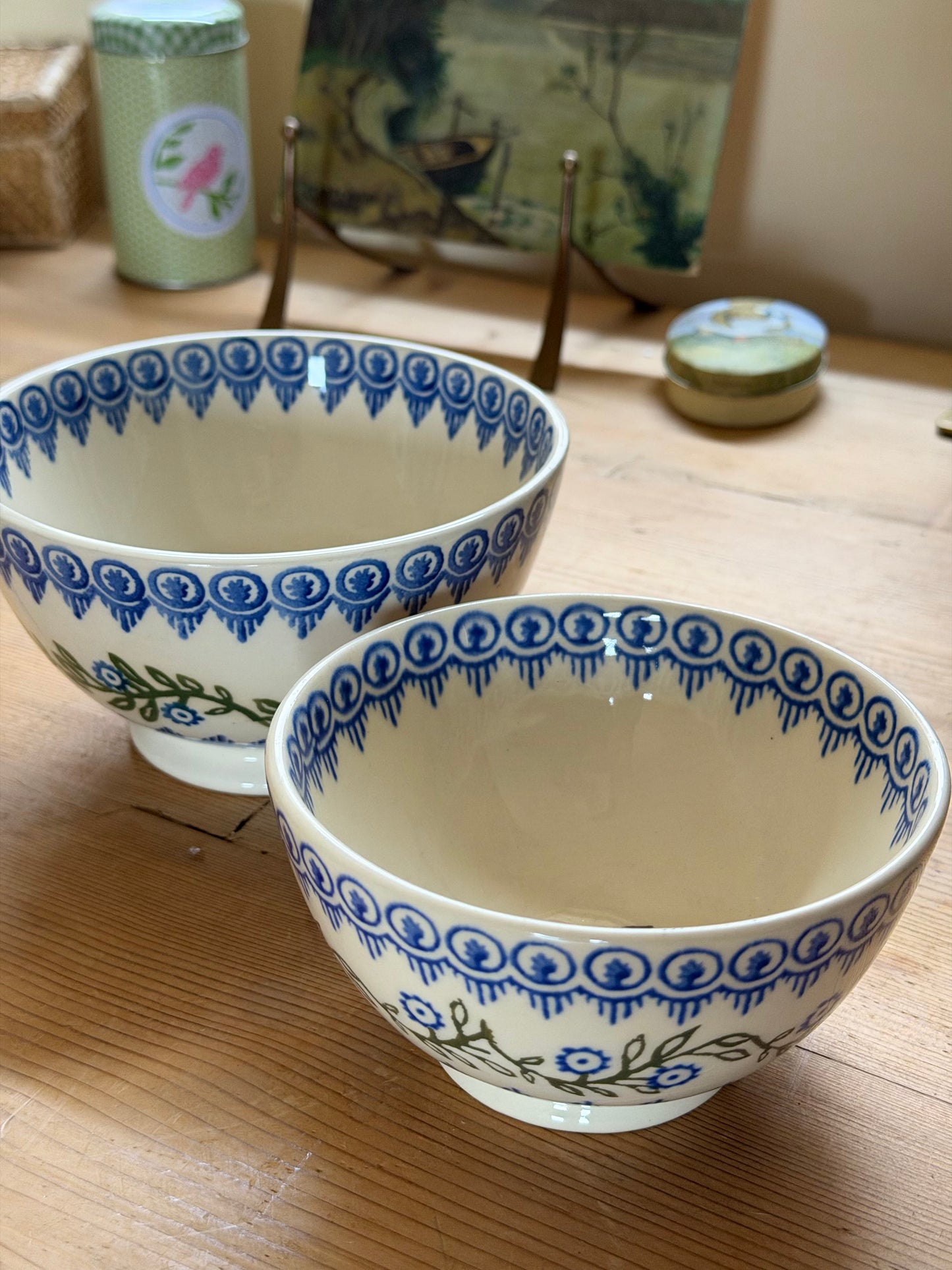 Set de 2 boluri din ceramica Floral Garden-Brixton Pottery