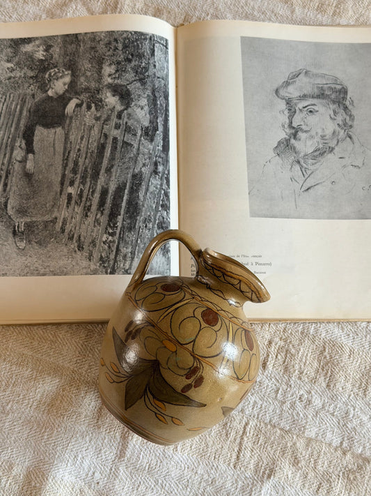 Ulcior/Vaza din ceramica pictata manual Portugalia Olaria de Almancil, 1950