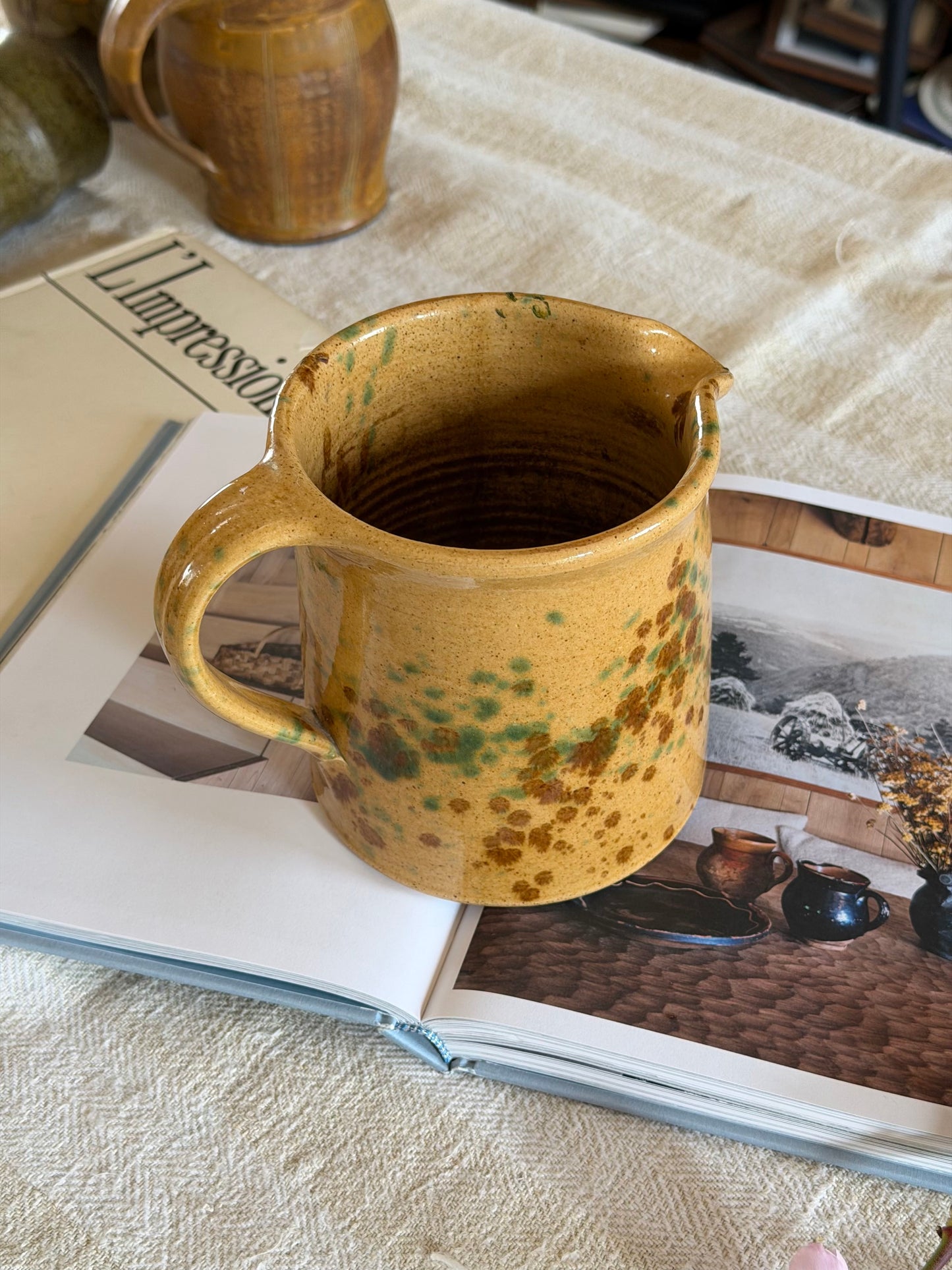 Carafa/vaza din ceramica lucrată manual, Franța