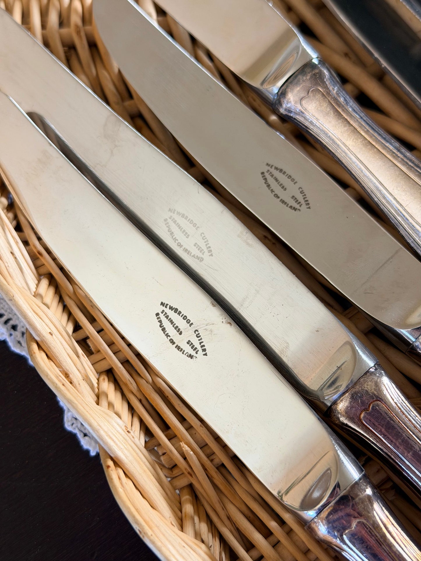 Set de 6 cuțite vintage arginte Newbridge Cutlery-Ireland