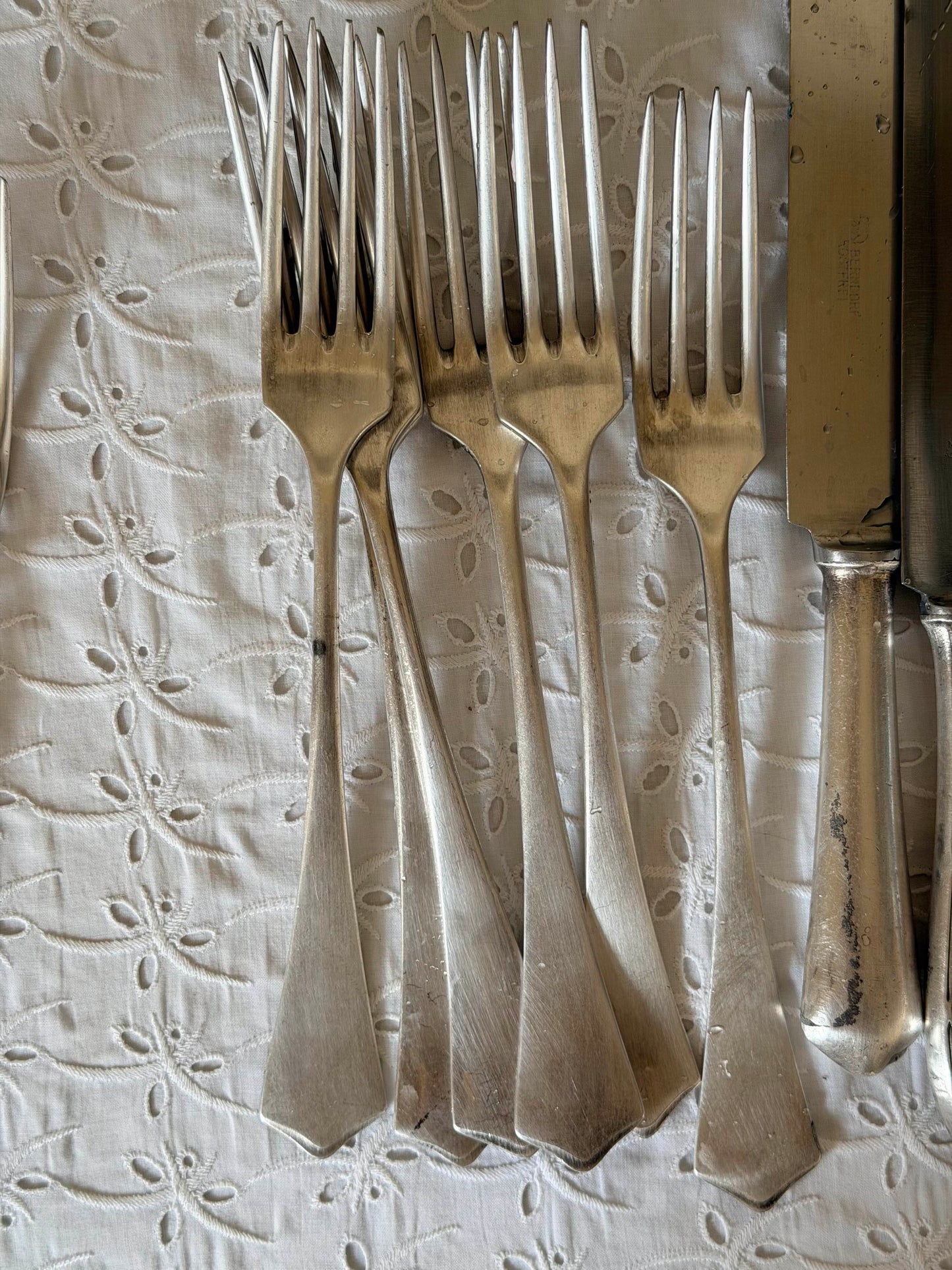 Set de 21 tacâmuri vintage argintate mix&match