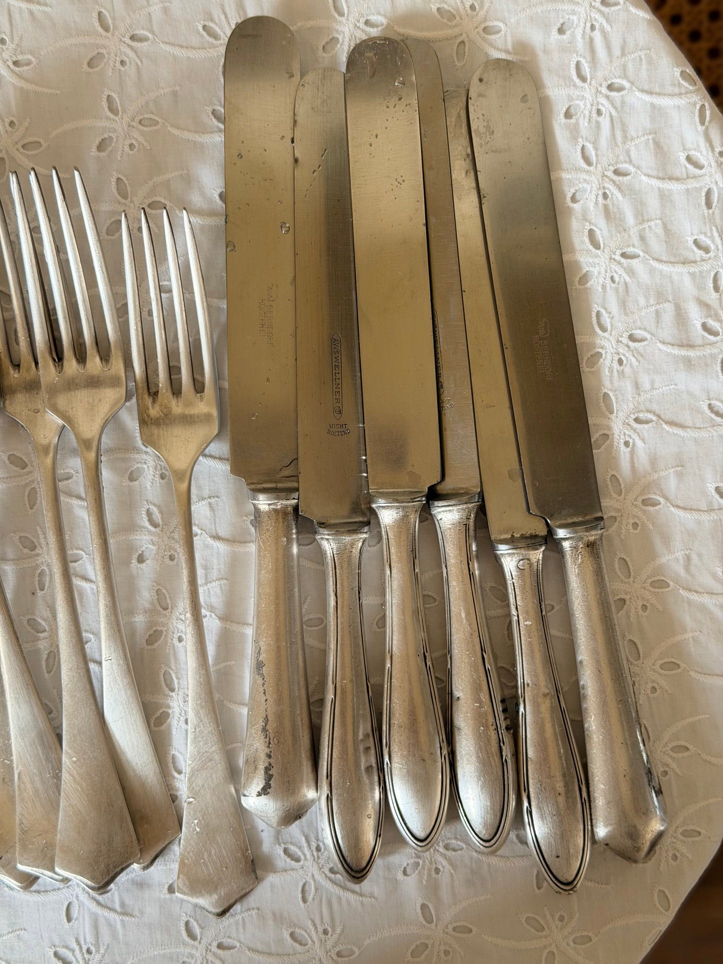 Set de 21 tacâmuri vintage argintate mix&match