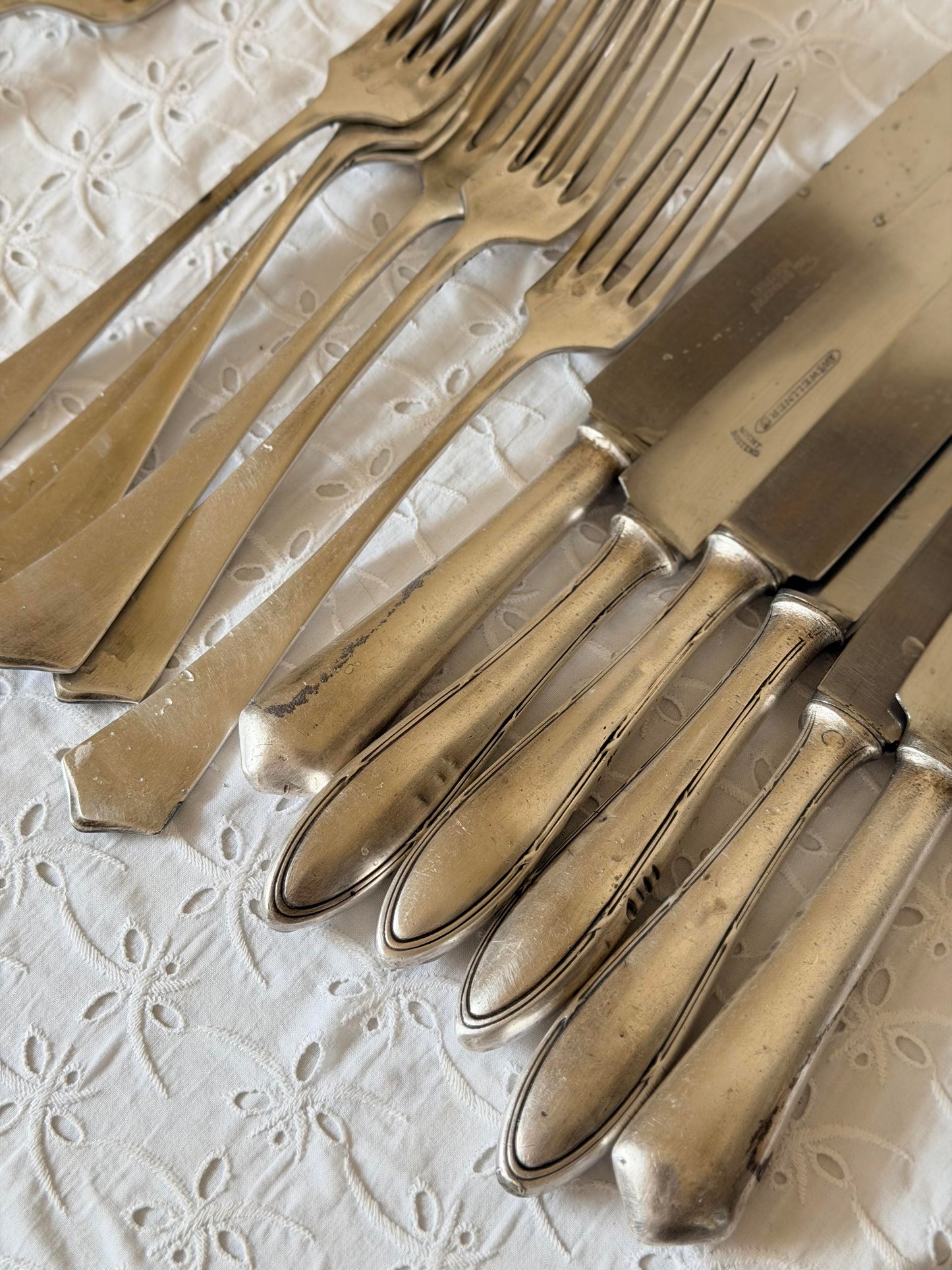 Set de 21 tacâmuri vintage argintate mix&match