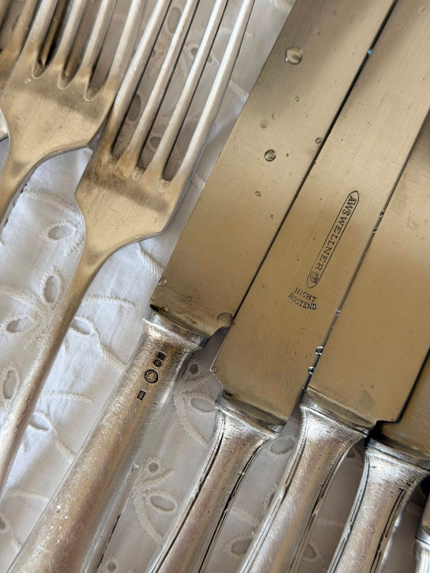 Set de 21 tacâmuri vintage argintate mix&match