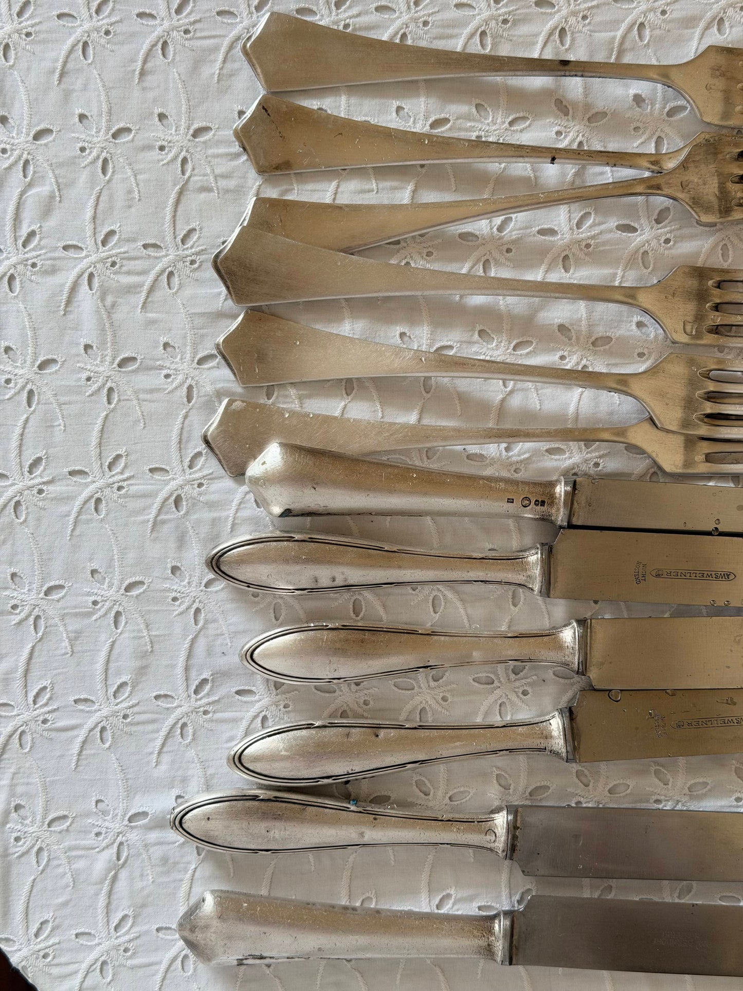 Set de 21 tacâmuri vintage argintate mix&match