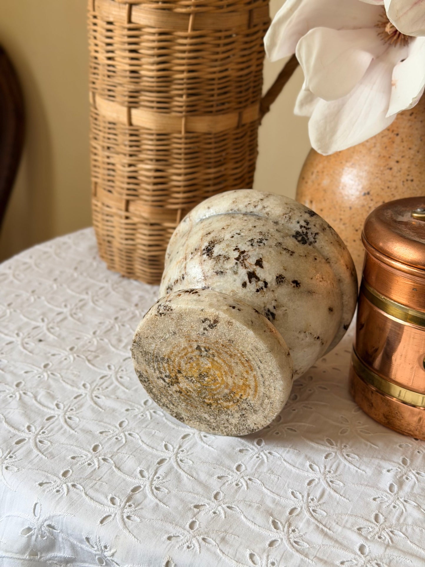 Mojar vintage din marmură naturală