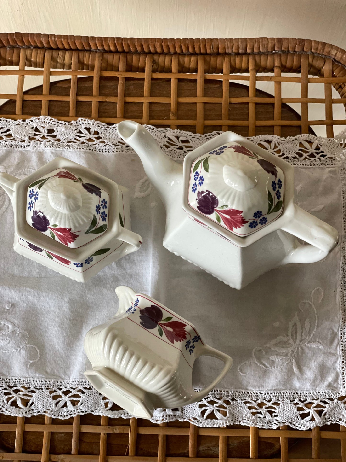 Set de ceainic, zaharniță și latieră Adams Old Colonial, England