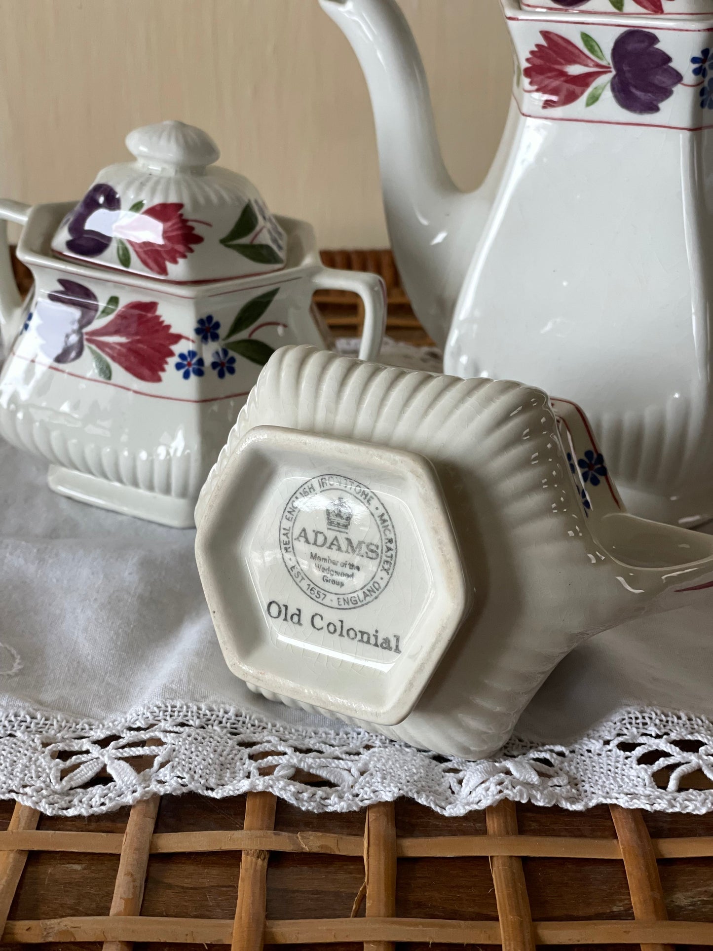 Set de ceainic, zaharniță și latieră Adams Old Colonial, England