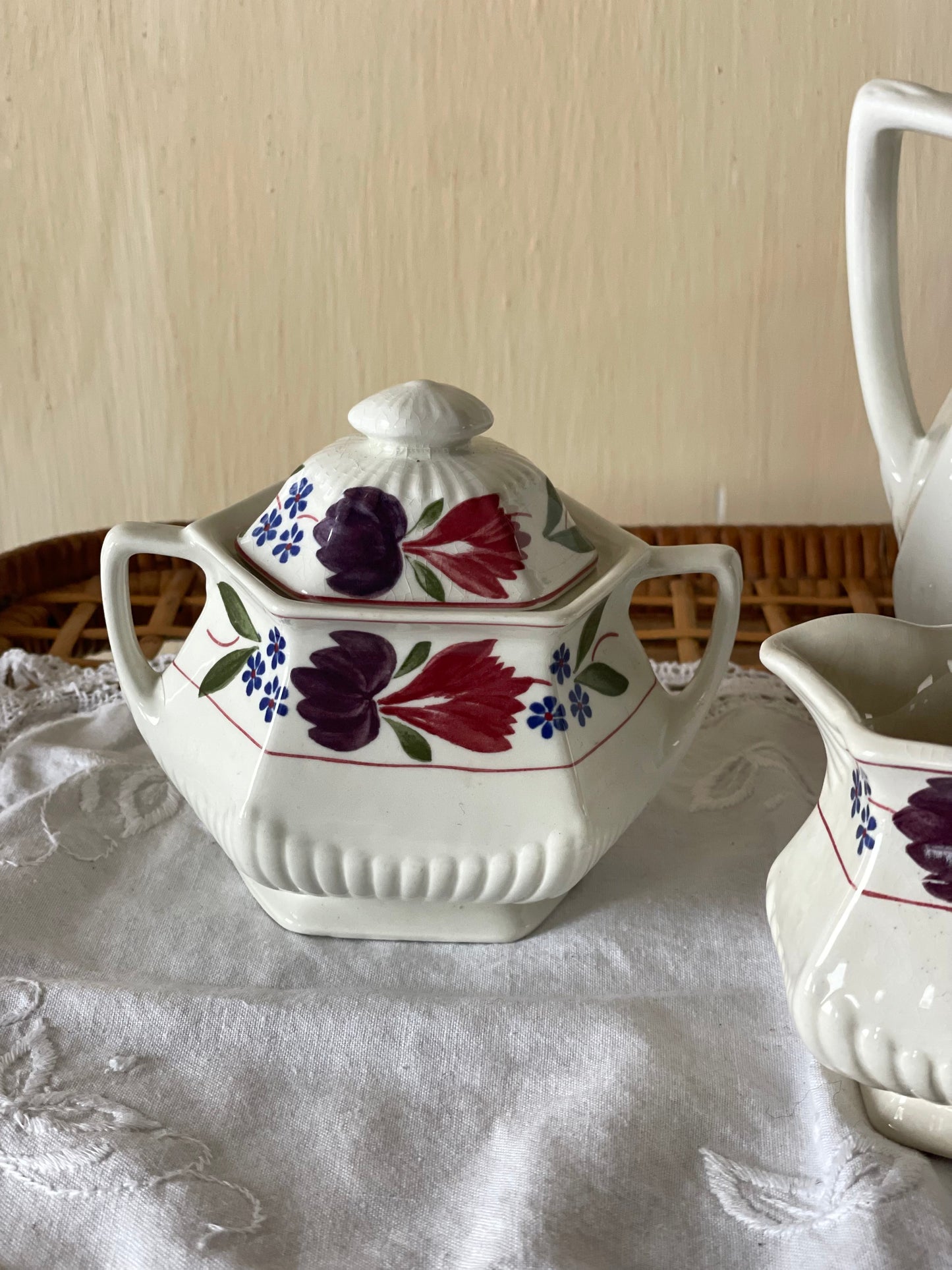 Set de ceainic, zaharniță și latieră Adams Old Colonial, England