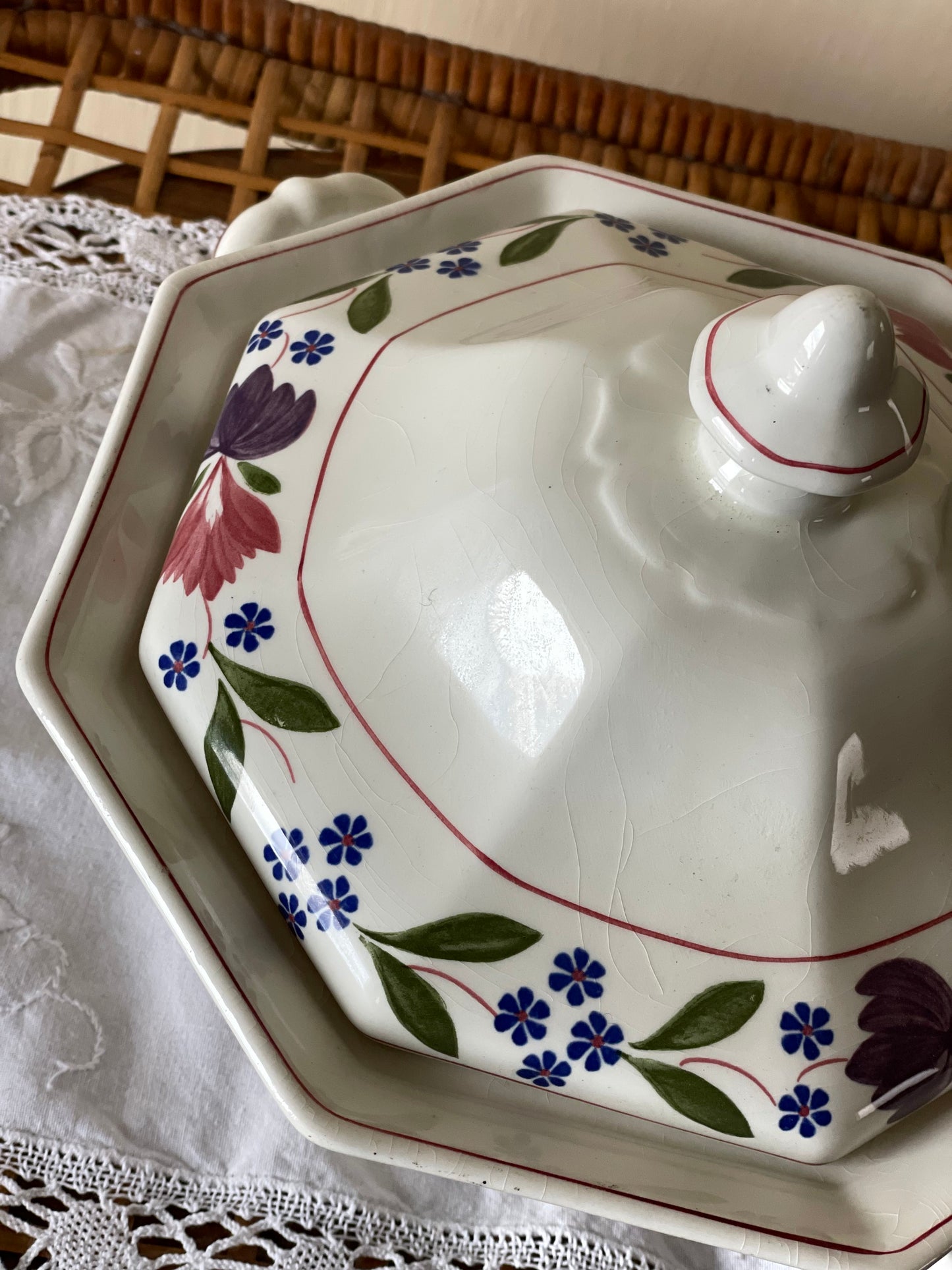 Supieră/Vas garnitură vintage Adams Old Colonial, England