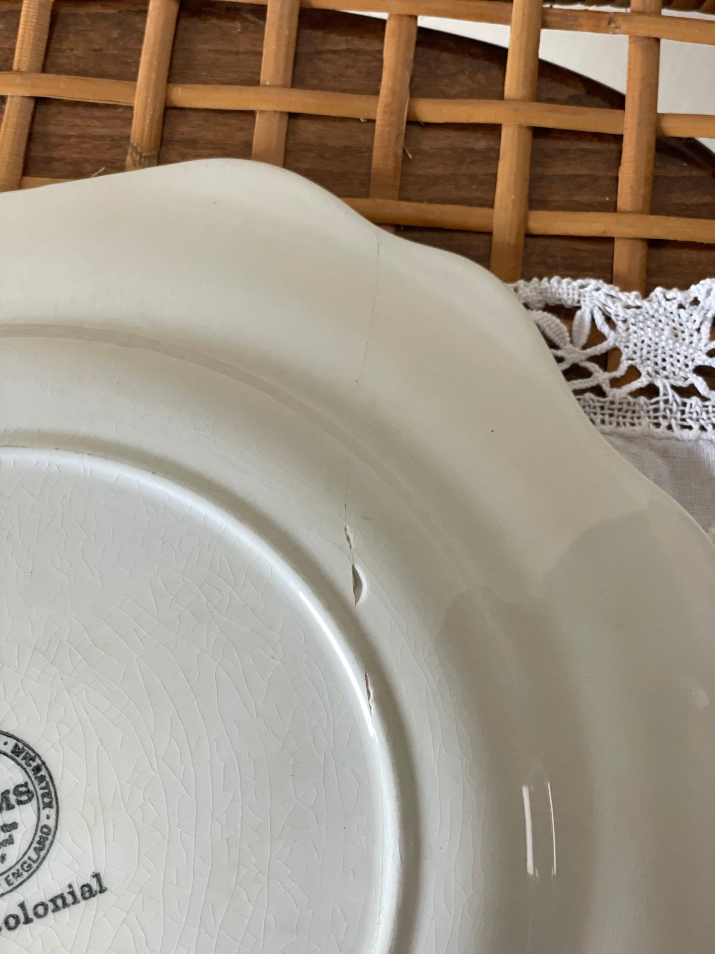 Platou asimetric servire Adams Old Colonial, England