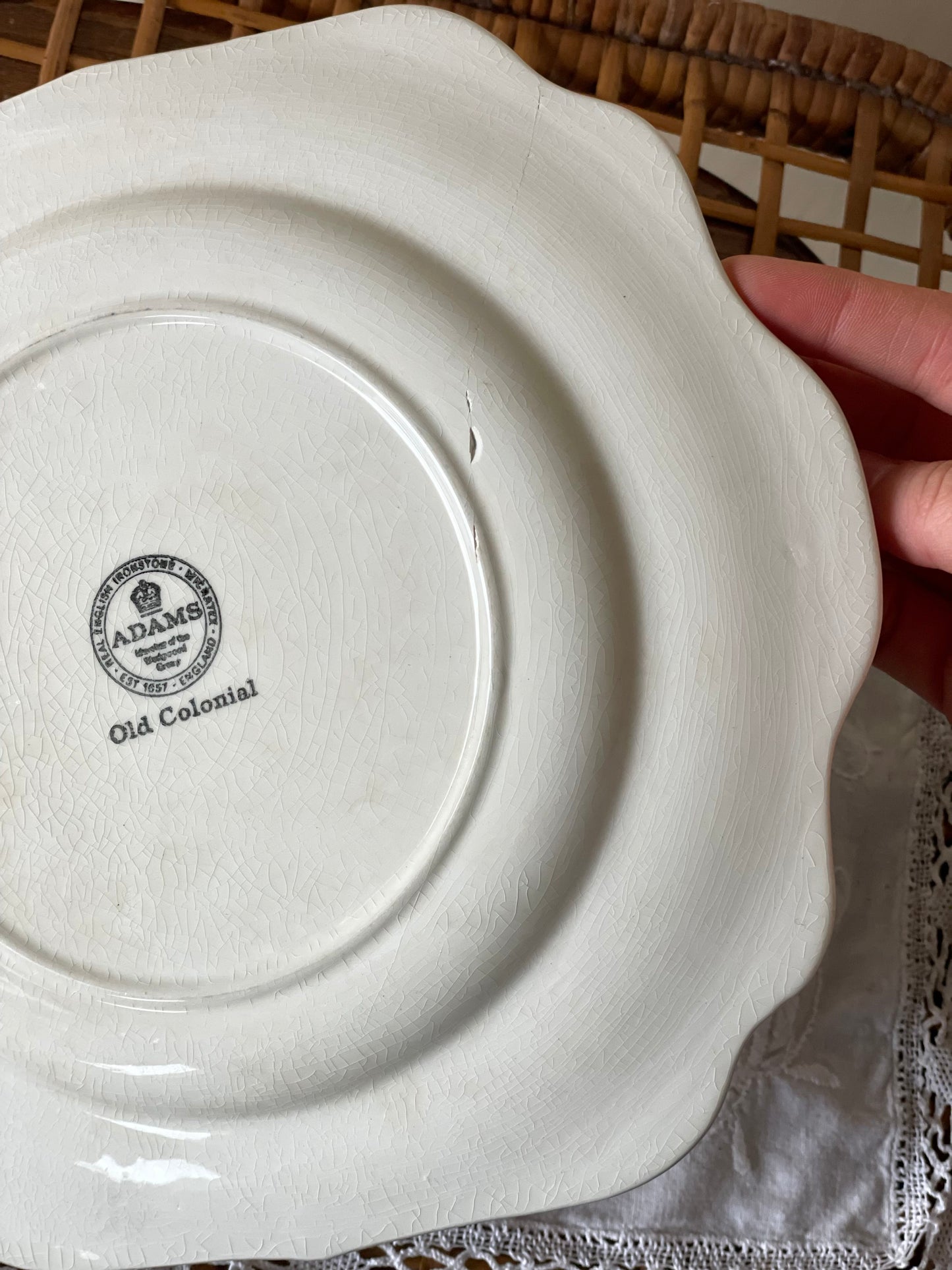 Platou asimetric servire Adams Old Colonial, England