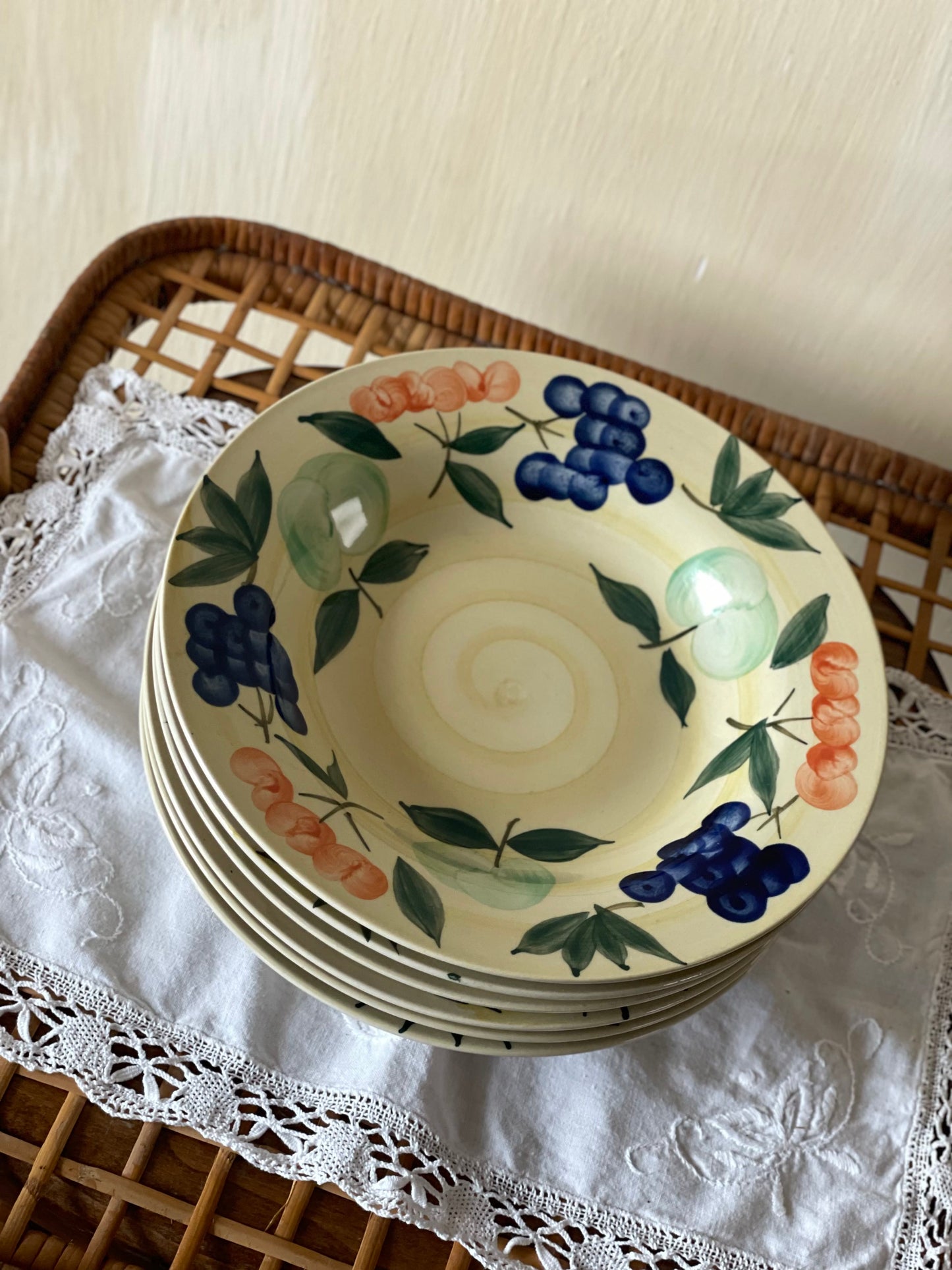 Farfurii adânci ceramică italiană, pictate manual