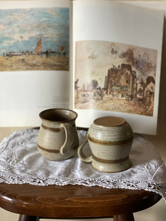 Set 2 cǎni din lut, lucrate manual Danemarca