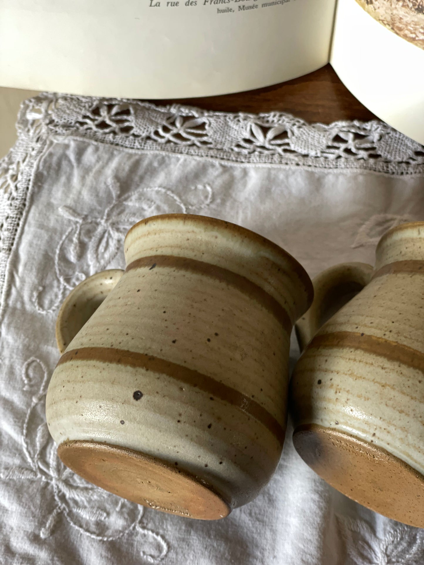 Set 2 cǎni din lut, lucrate manual Danemarca