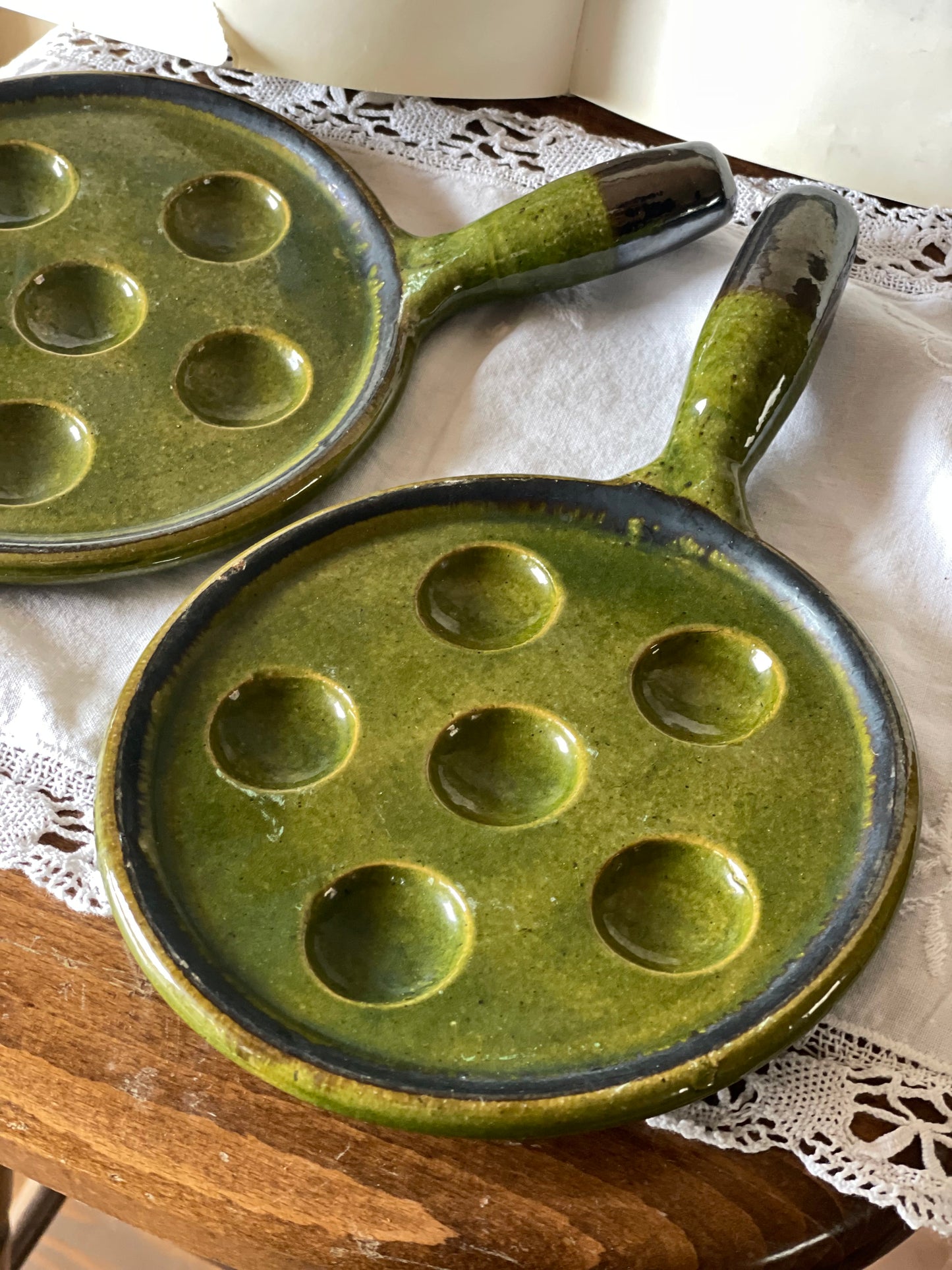 4 vase din ceramicǎ servire melci, Franța