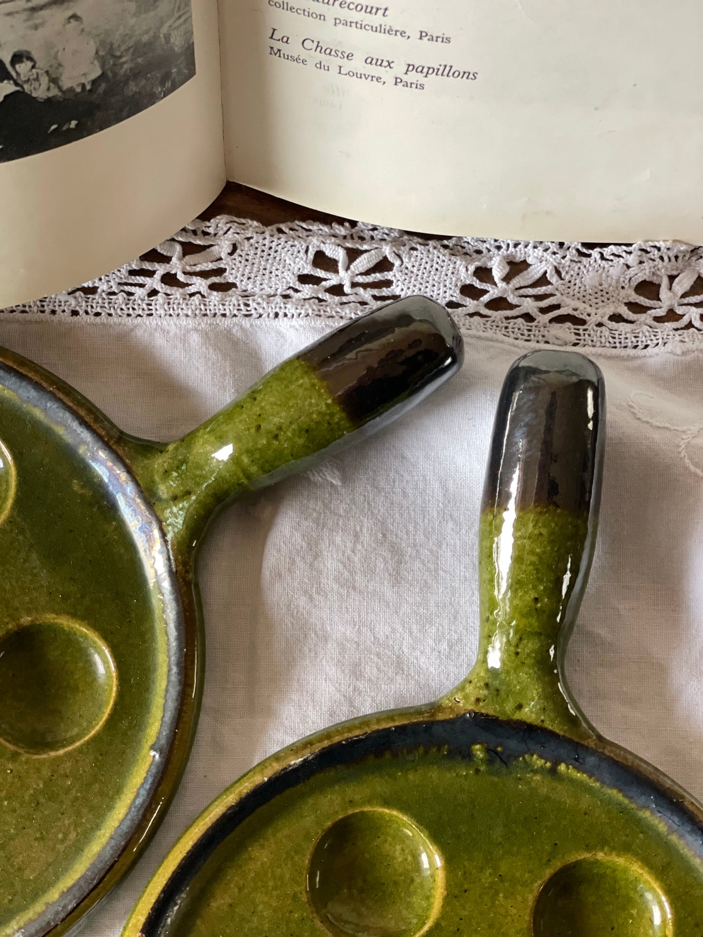 4 vase din ceramicǎ servire melci, Franța