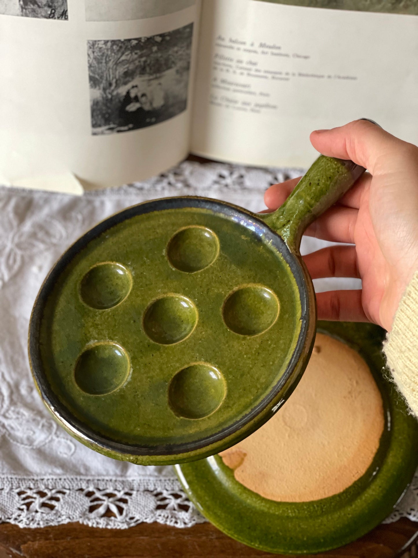 4 vase din ceramicǎ servire melci, Franța