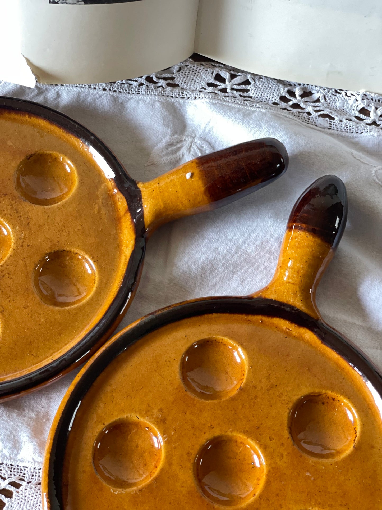 4 vase din ceramicǎ servire melci, Franța