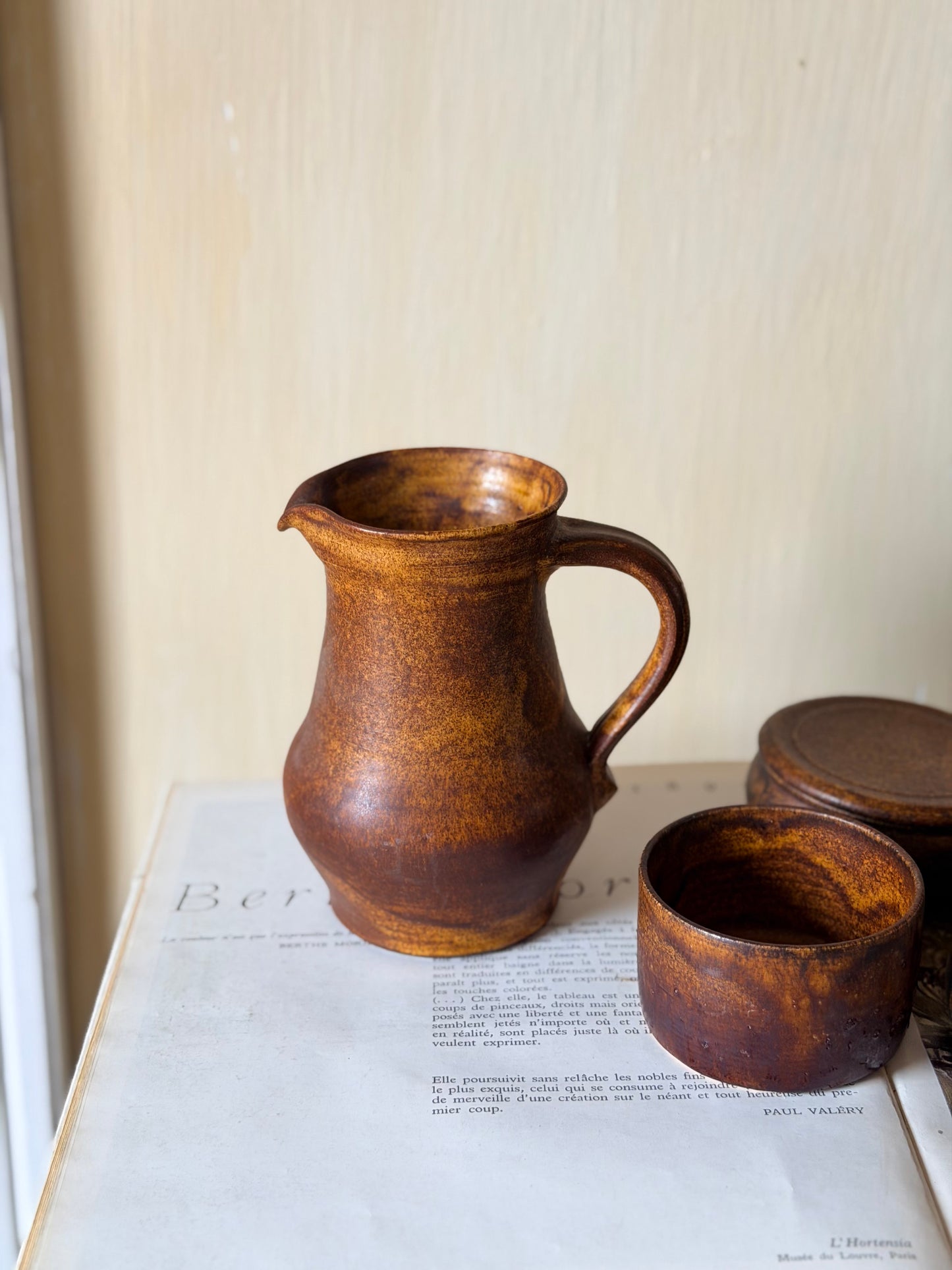 Set de 6 piese din ceramică pentru servirea ceaiului/cafelei, lucrate manual