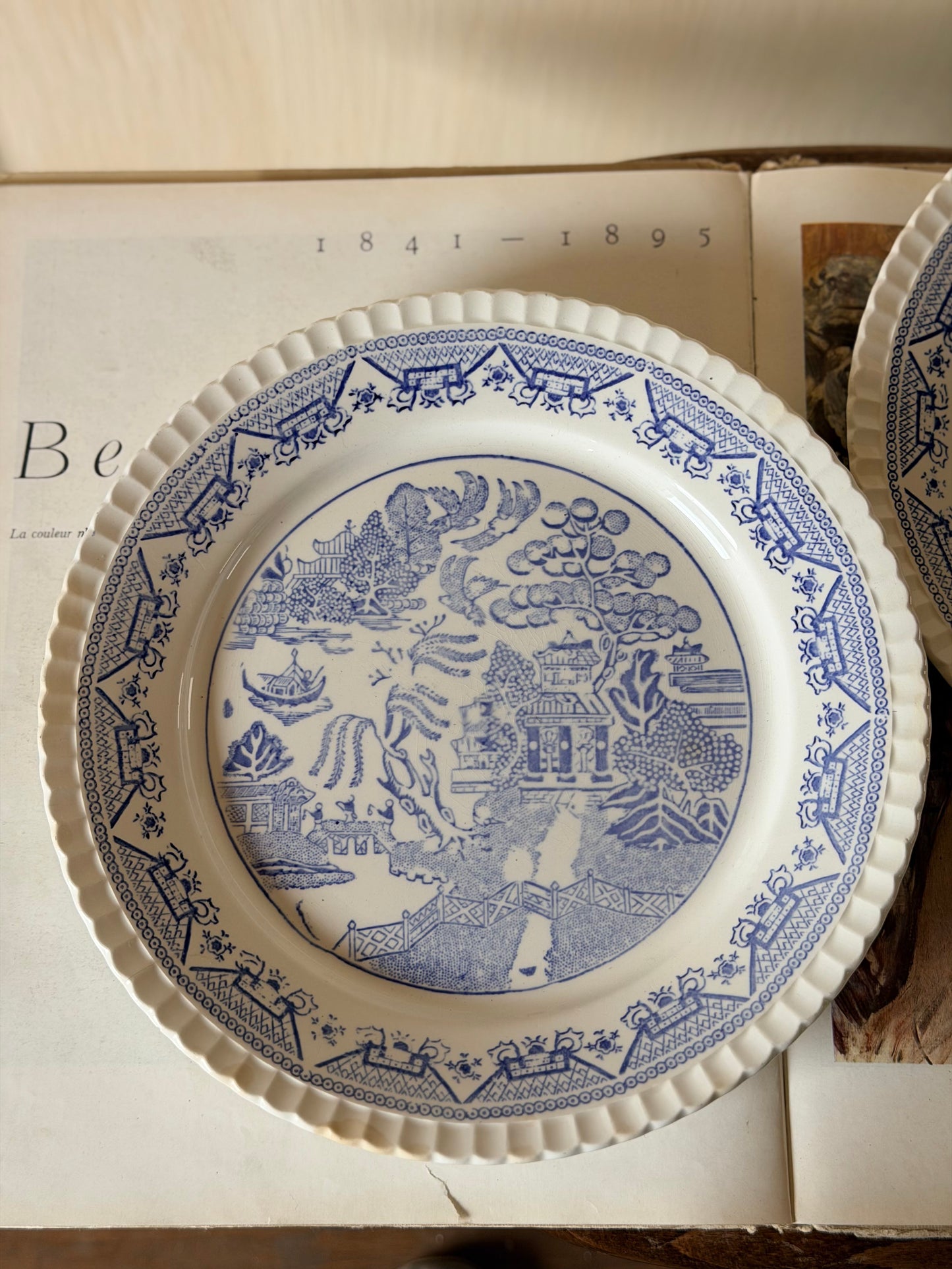 Set de 3 farfurii franțuzești Willow Digow Sarreguemines