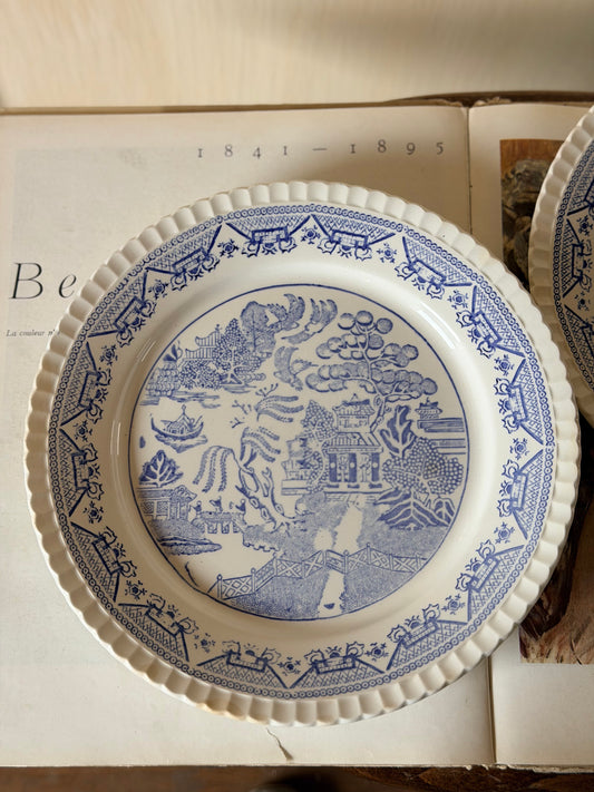 Set de 3 farfurii franțuzești Willow Digow Sarreguemines