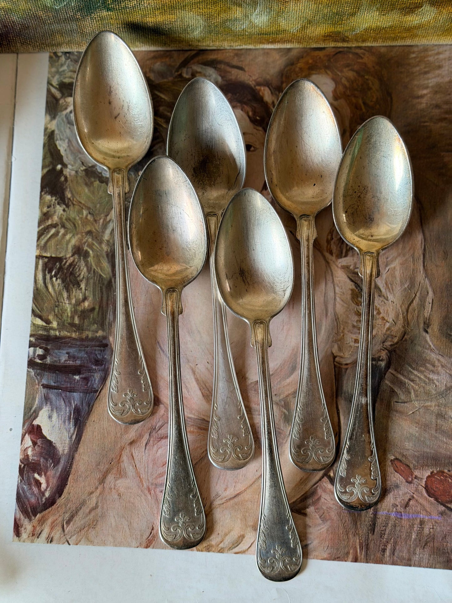 Set de 13 tacâmuri vintage rare argintate stil rococo