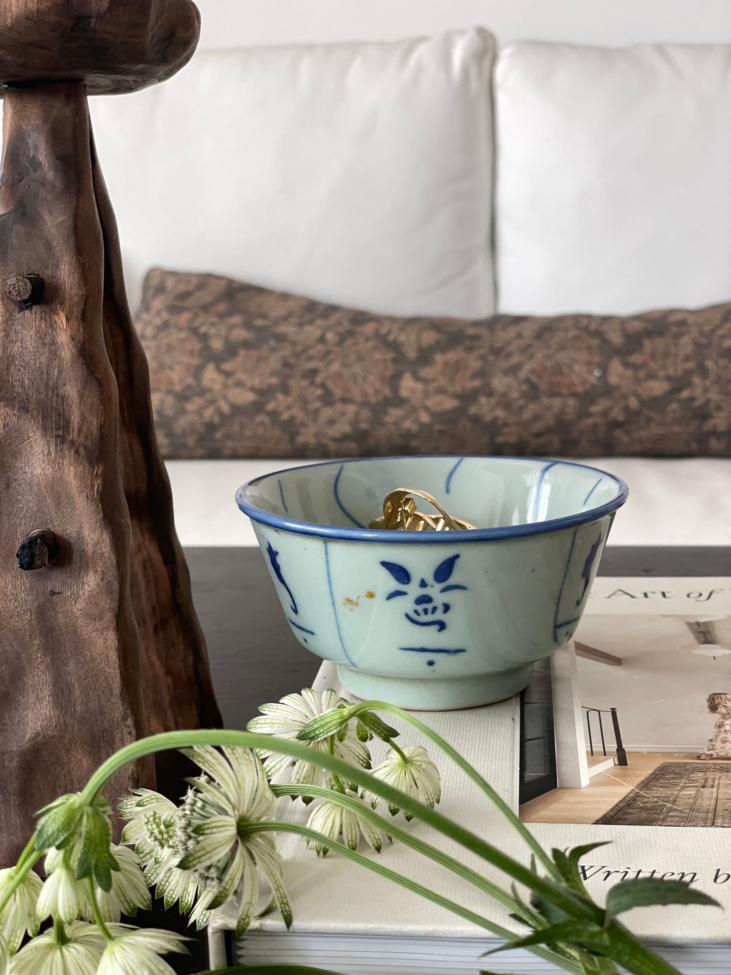 Bol vintage chinezesc, lucrat manual