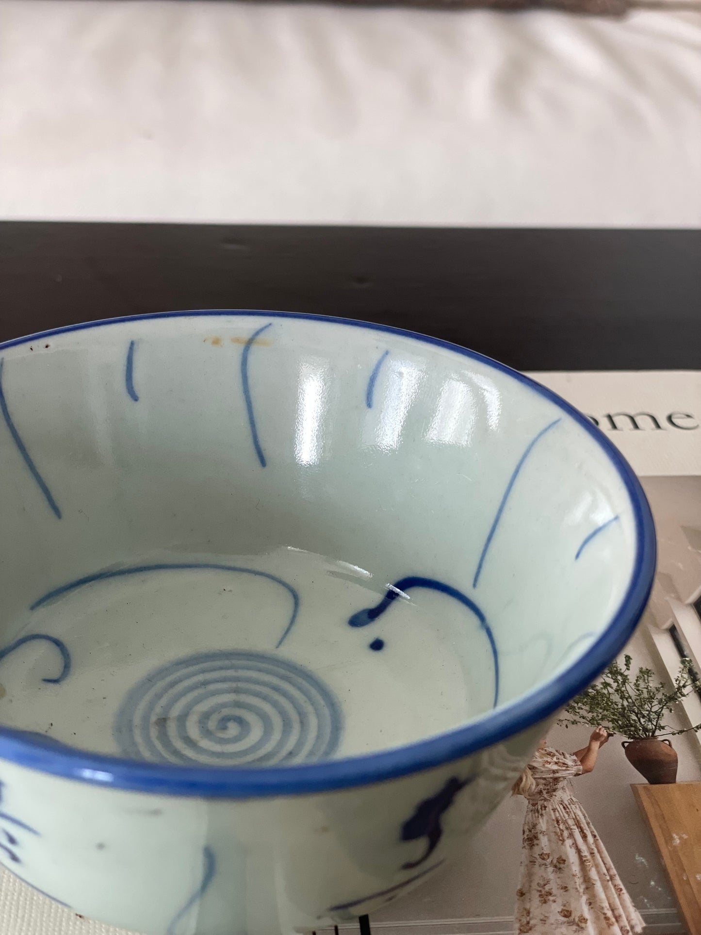 Bol vintage chinezesc, lucrat manual