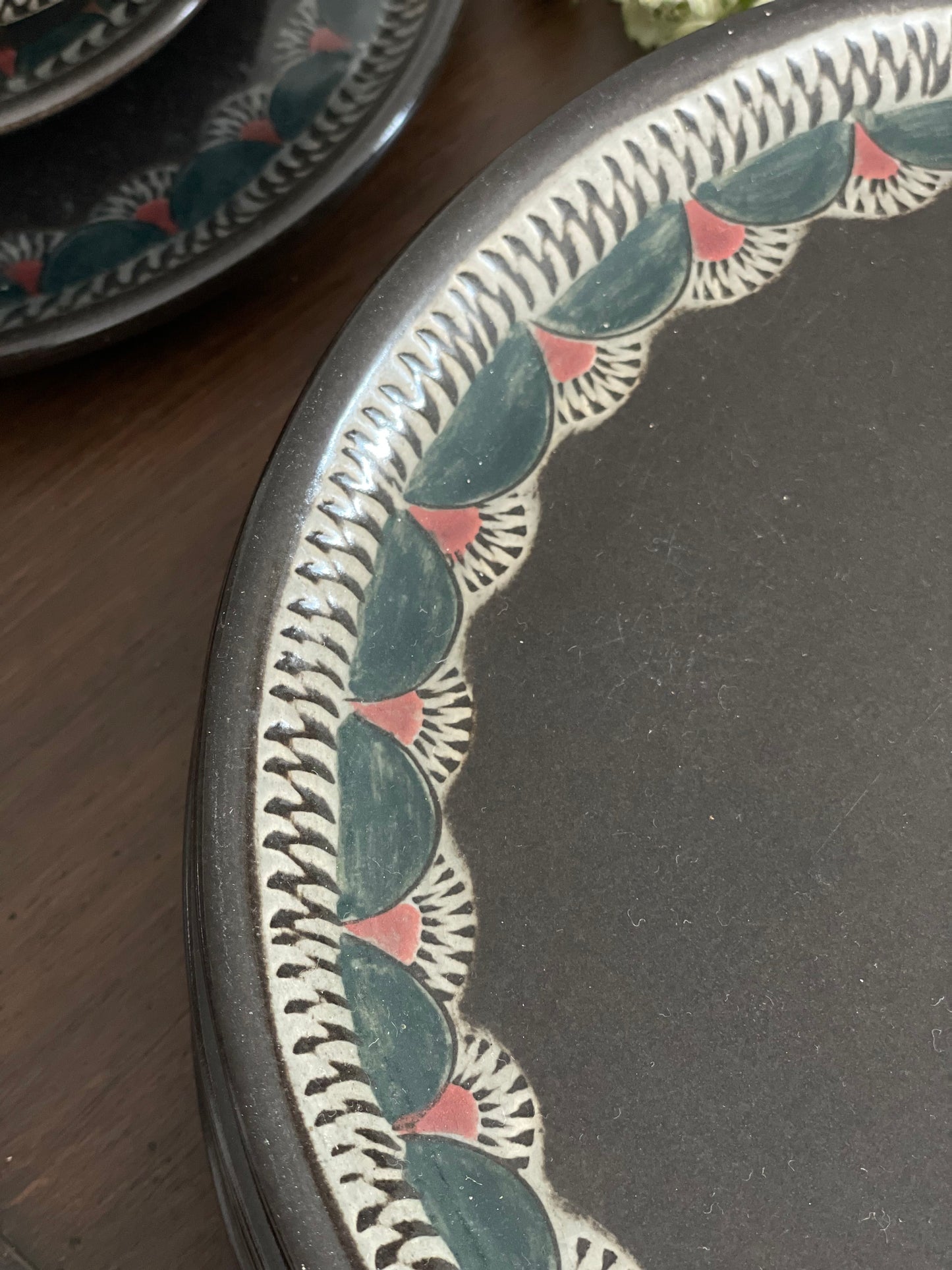 Set de 5 farfurii de cinǎ unice din ceramicǎ japonezǎ