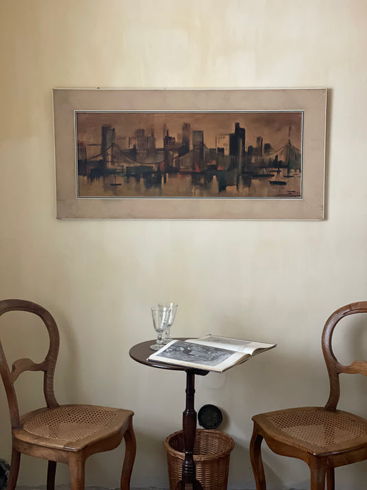 Litografie Mid Century Ozz Franca-peisaj urban modern