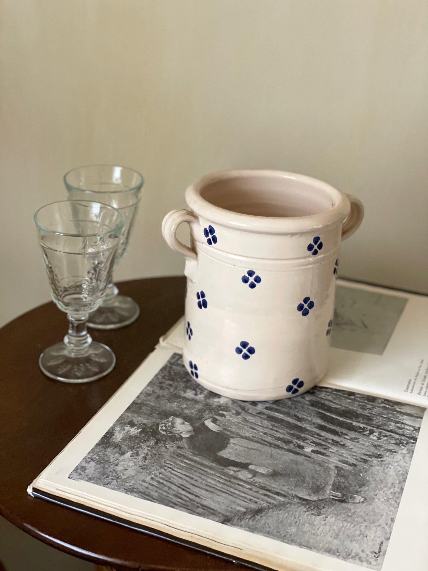 Vas din ceramică Grottaglie glazurată pictat manual