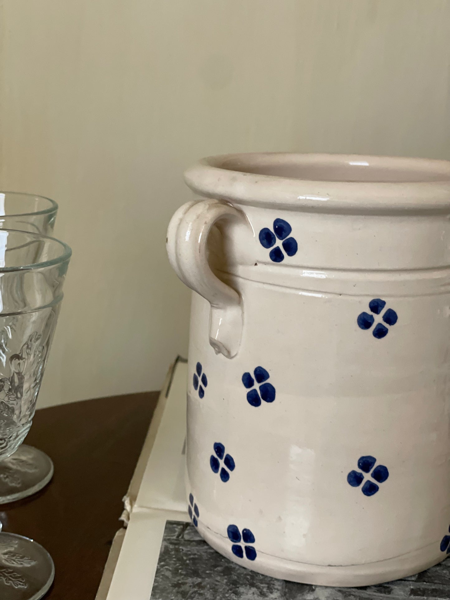 Vas din ceramică Grottaglie glazurată pictat manual