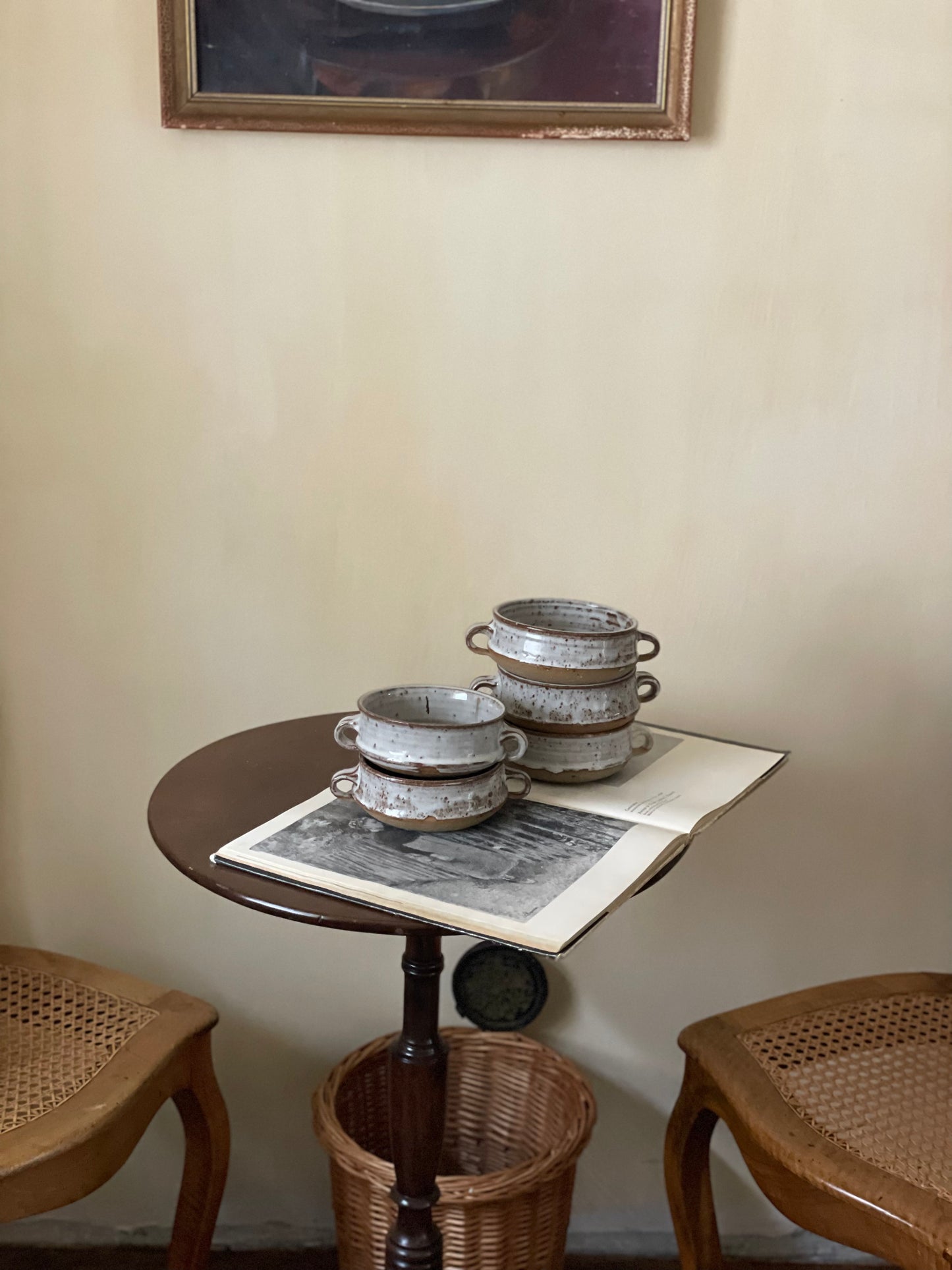 Boluri cu mânere din ceramică glazurată Peter Fitzner