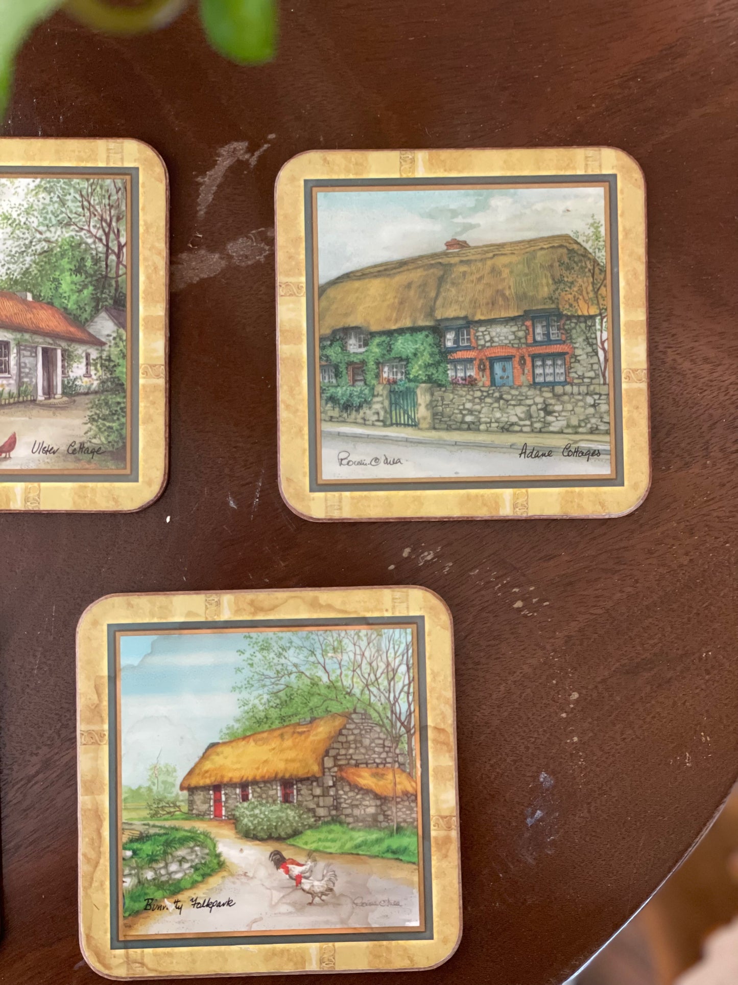 Set de 5 suporturi pentru pahare English Cottage